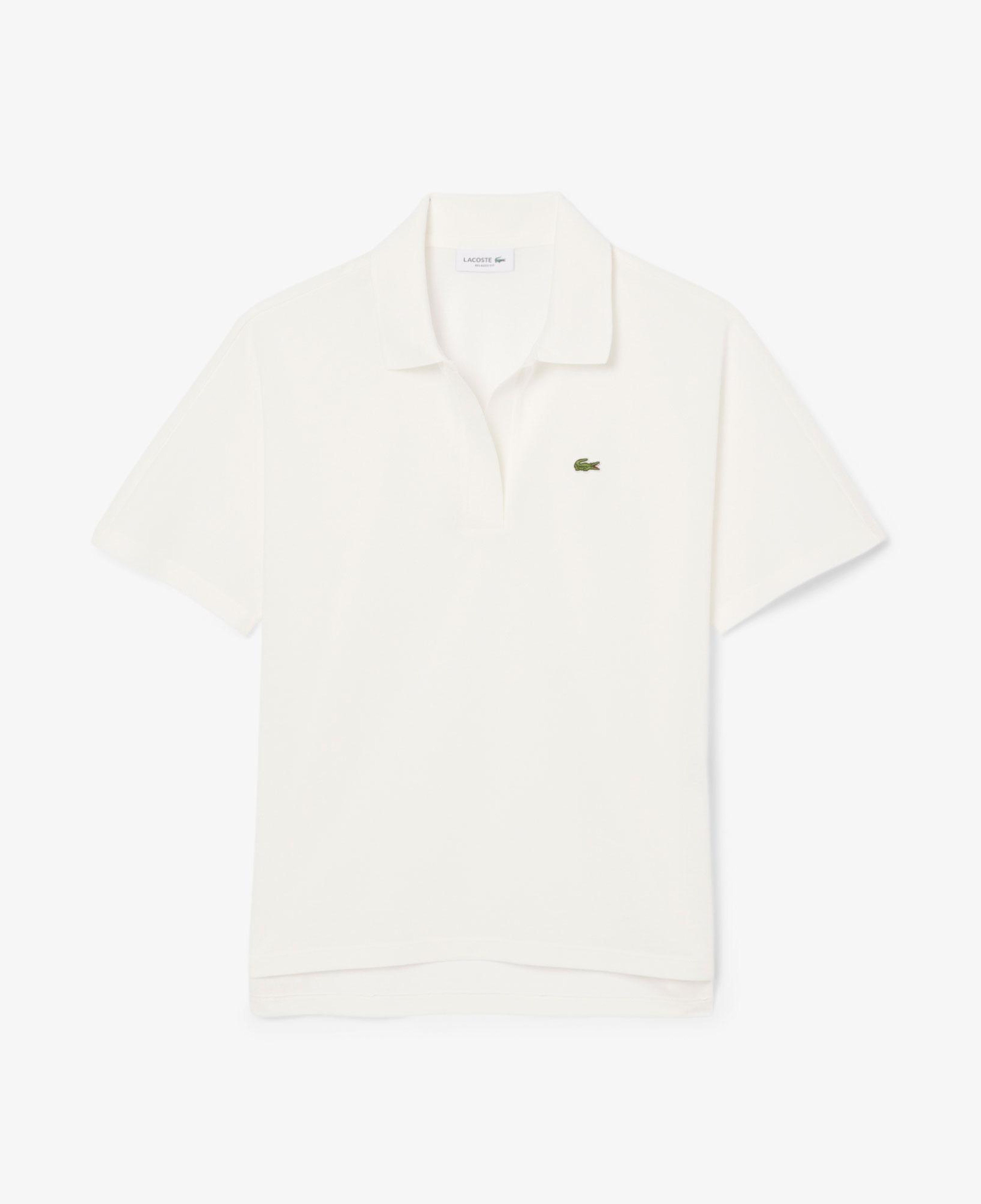 Kadın Relaxed Fit Polo Yaka Krem Polo