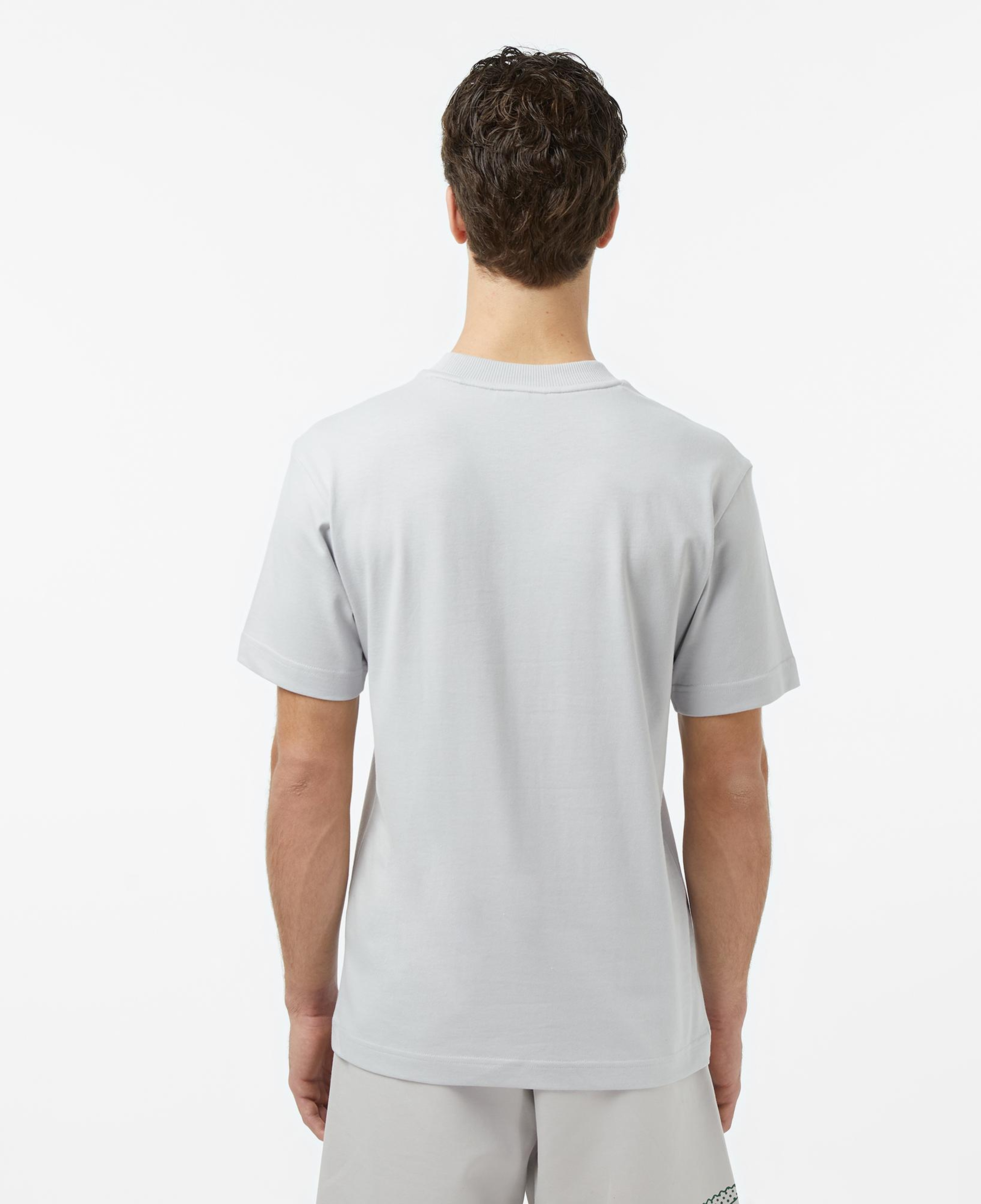 Erkek Relaxed Fit Bisiklet Yaka Gri T-Shirt