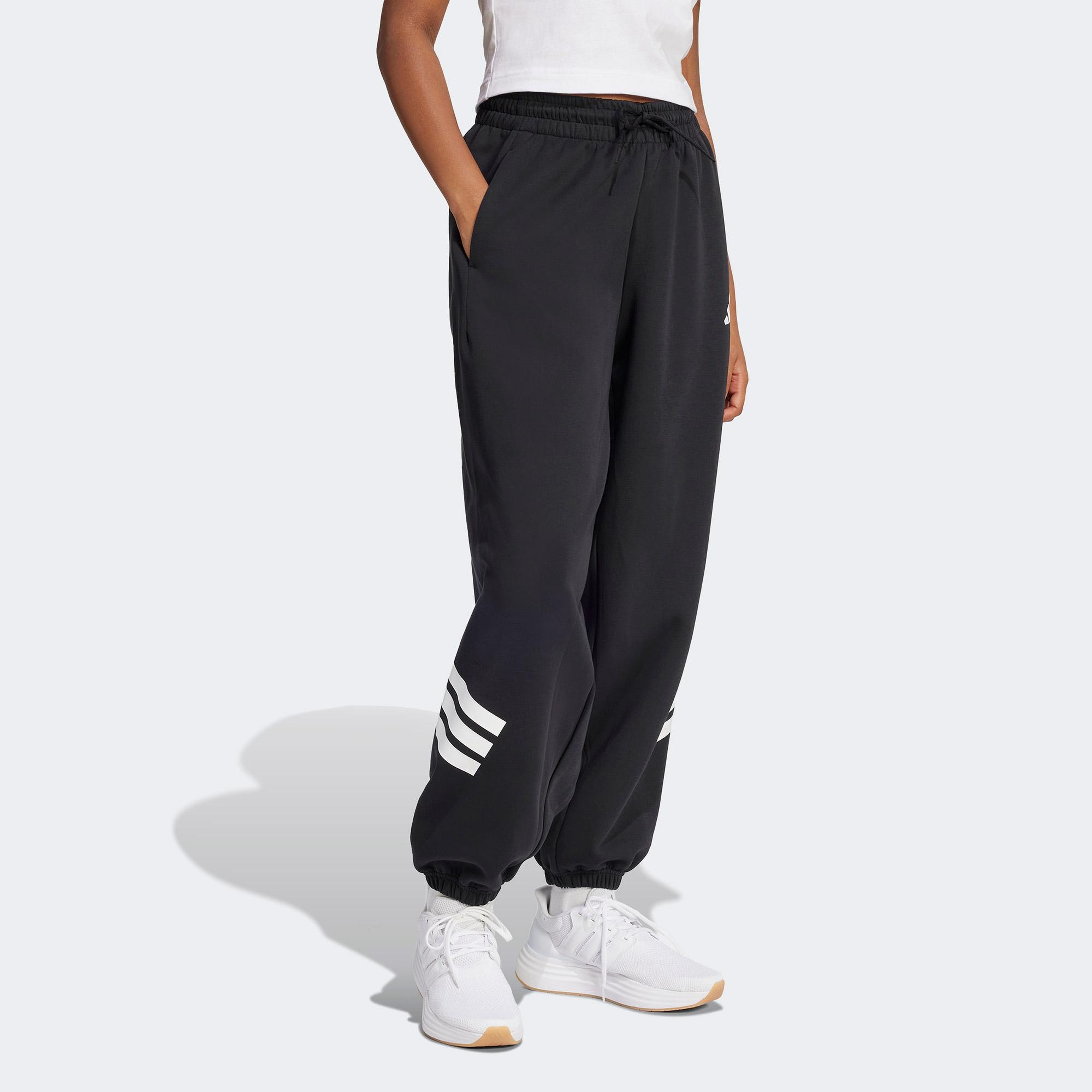 adidas Future Icons 3 Stripes Paraşüt Kadın Siyah Eşofman Altı