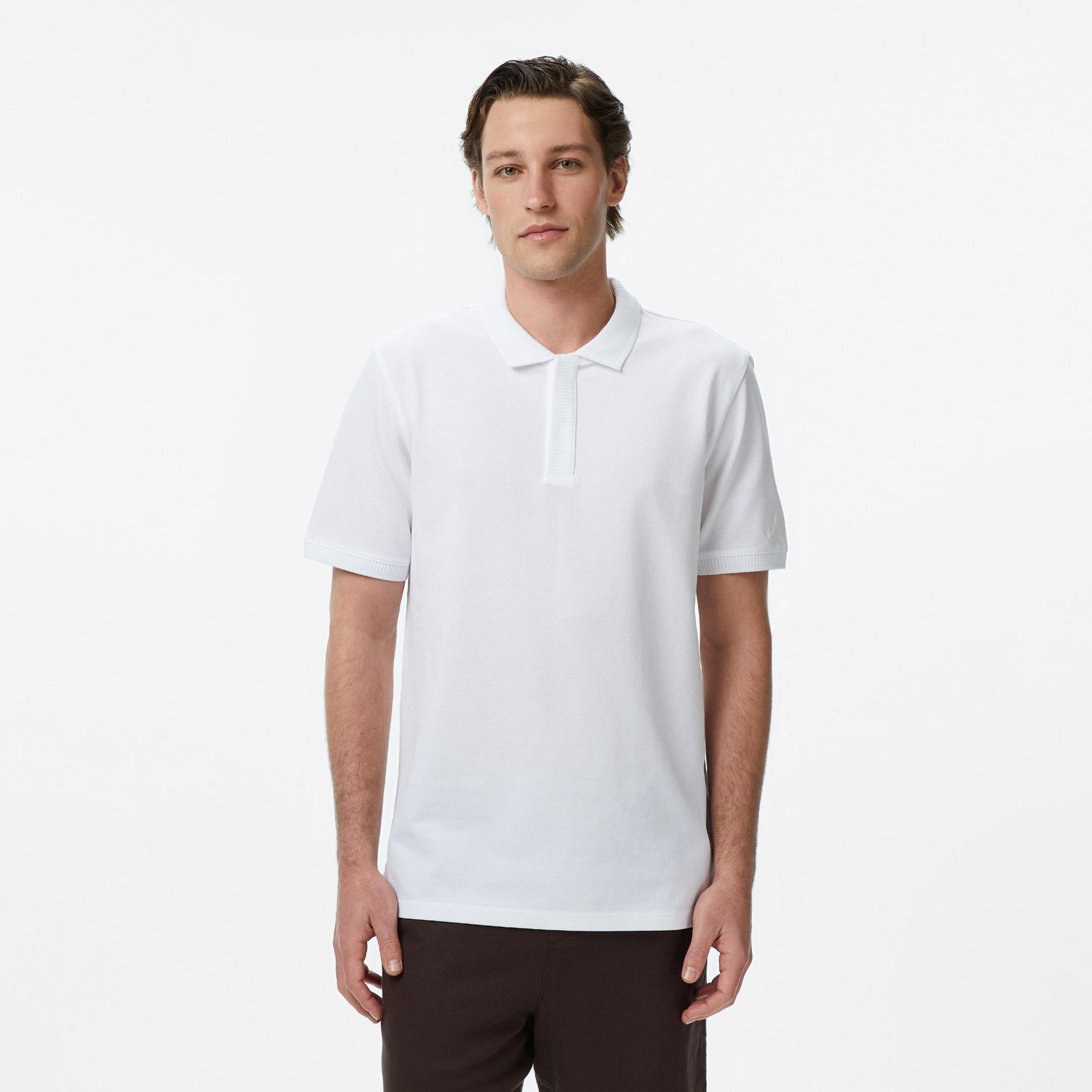 Nautica Erkek Beyaz Regular Fit Polo Yaka T-Shirt