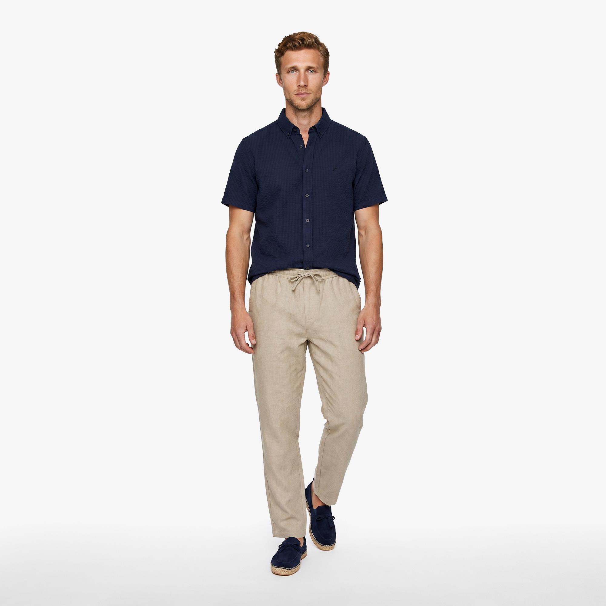 Nautica Erkek Lacivert Regular Fit Kısa Kollu Gömlek