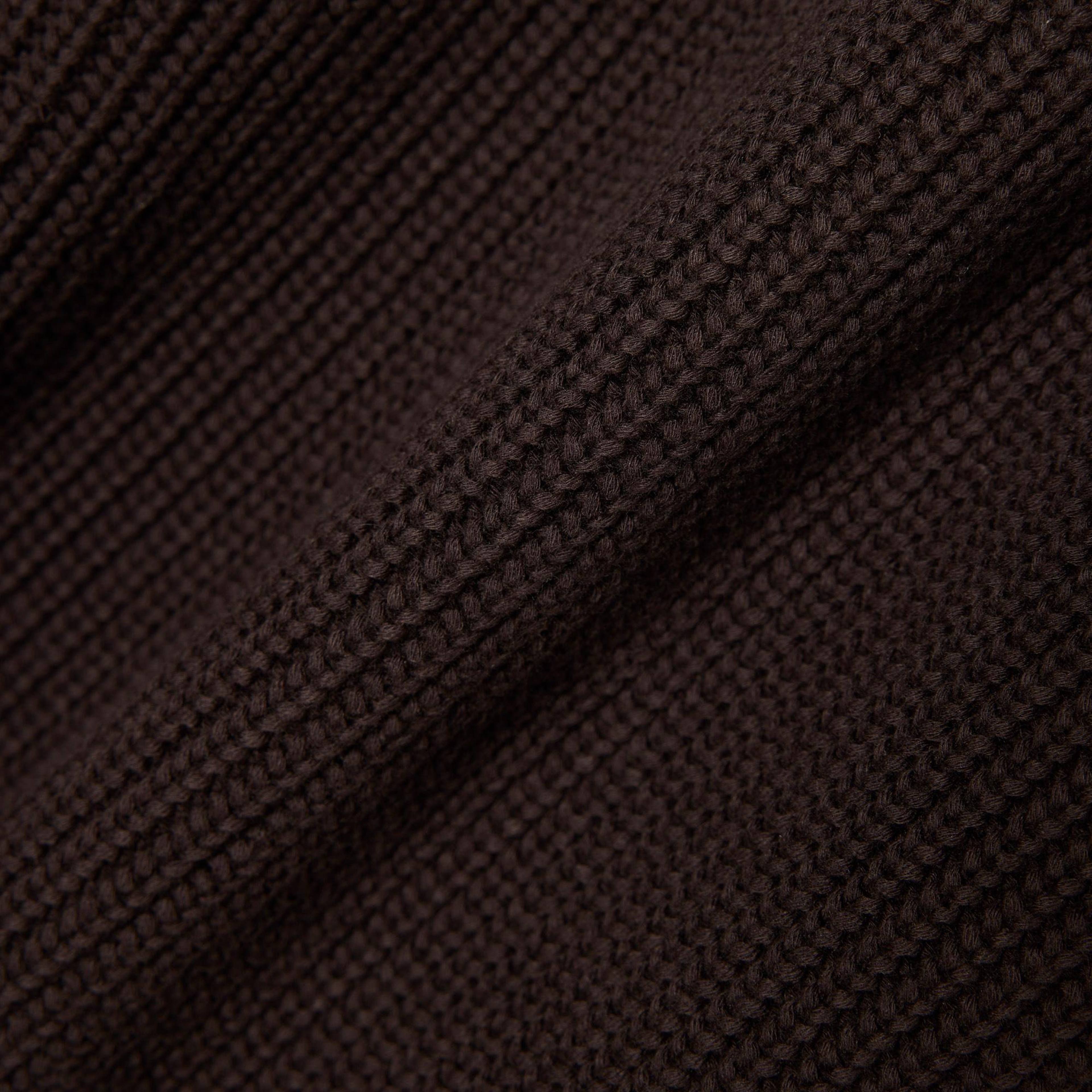 Erkek Relaxed Fit V Yaka Koyu Kahverengi Hırka