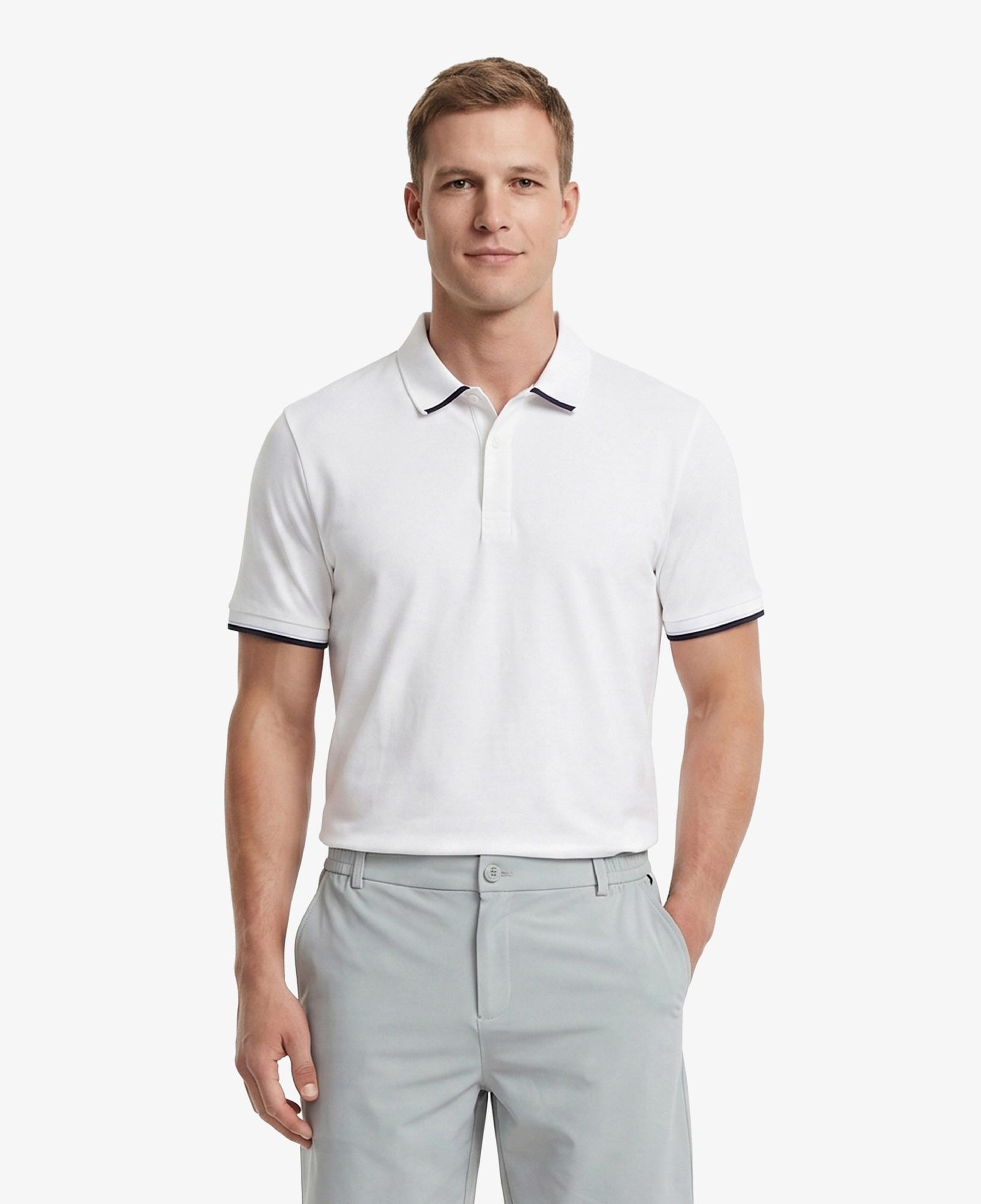 Nautica Erkek Beyaz Regular Fit Pima Cotton Polo Yaka T-Shirt