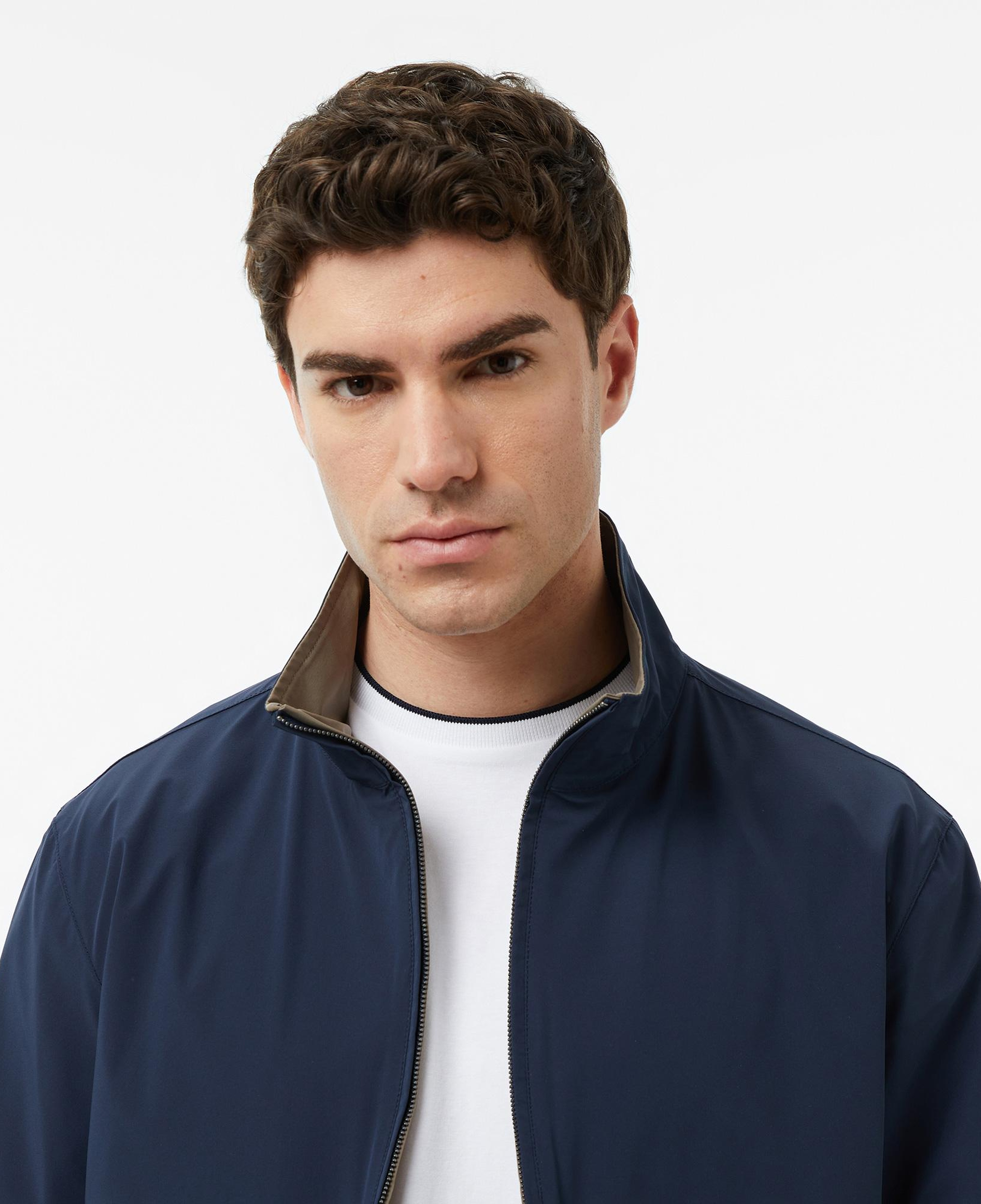 Nautica Erkek Lacivert Regular Fit Dik Yaka Su İtici Mont