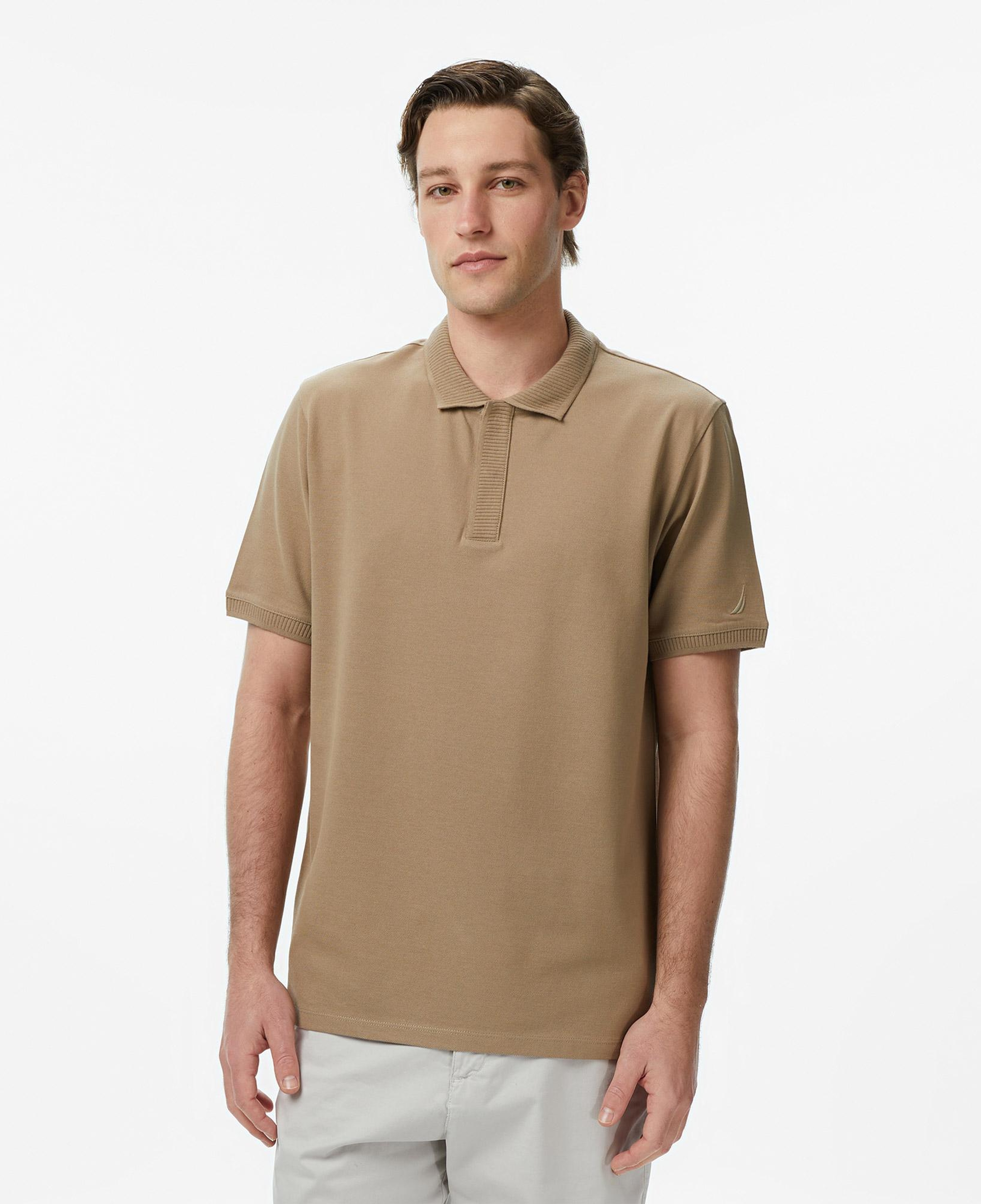 Nautica Erkek Bej Regular Fit Polo Yaka T-Shirt