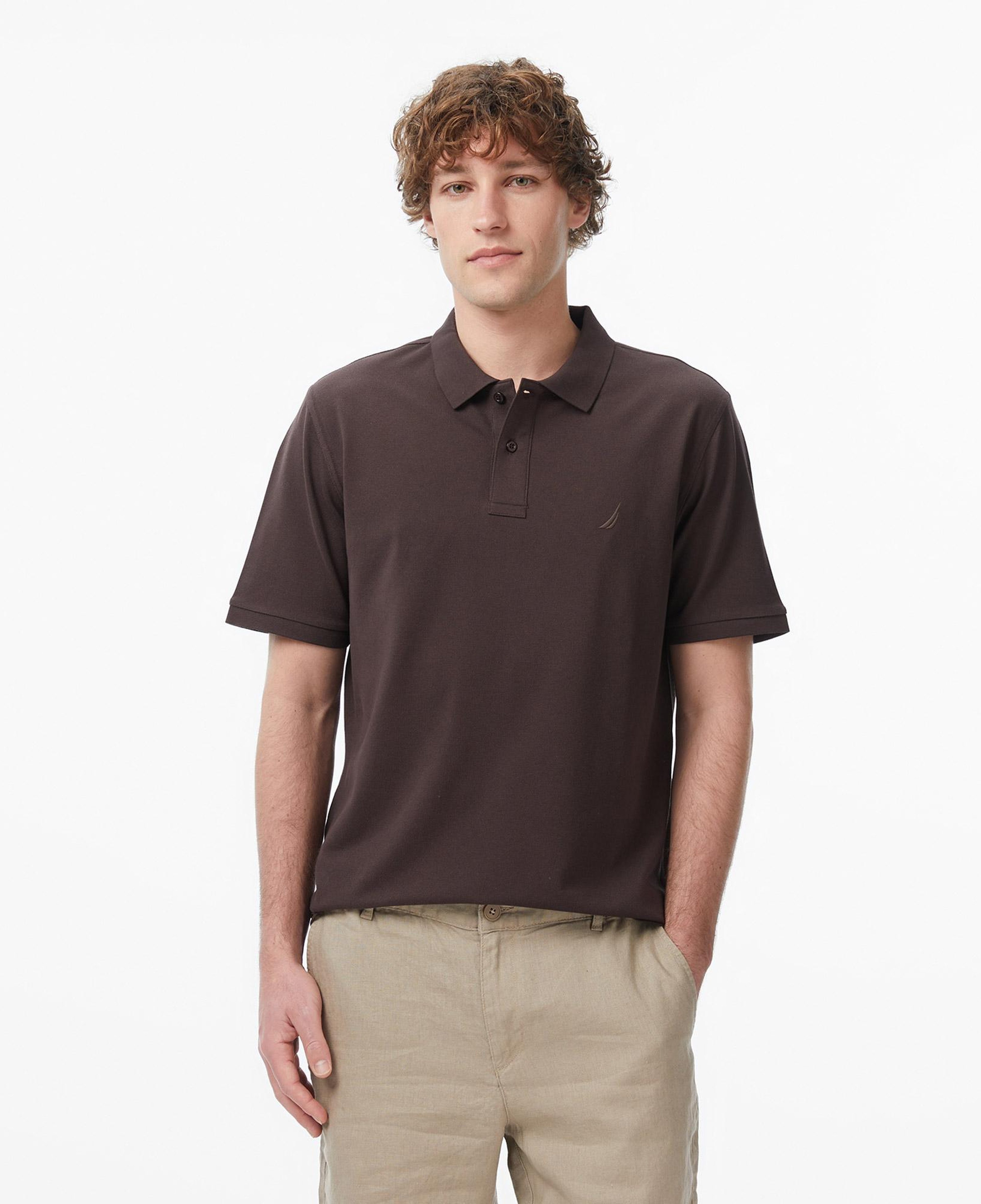 Nautica Erkek Kahverengi Regular Fit Polo Yaka T-Shirt