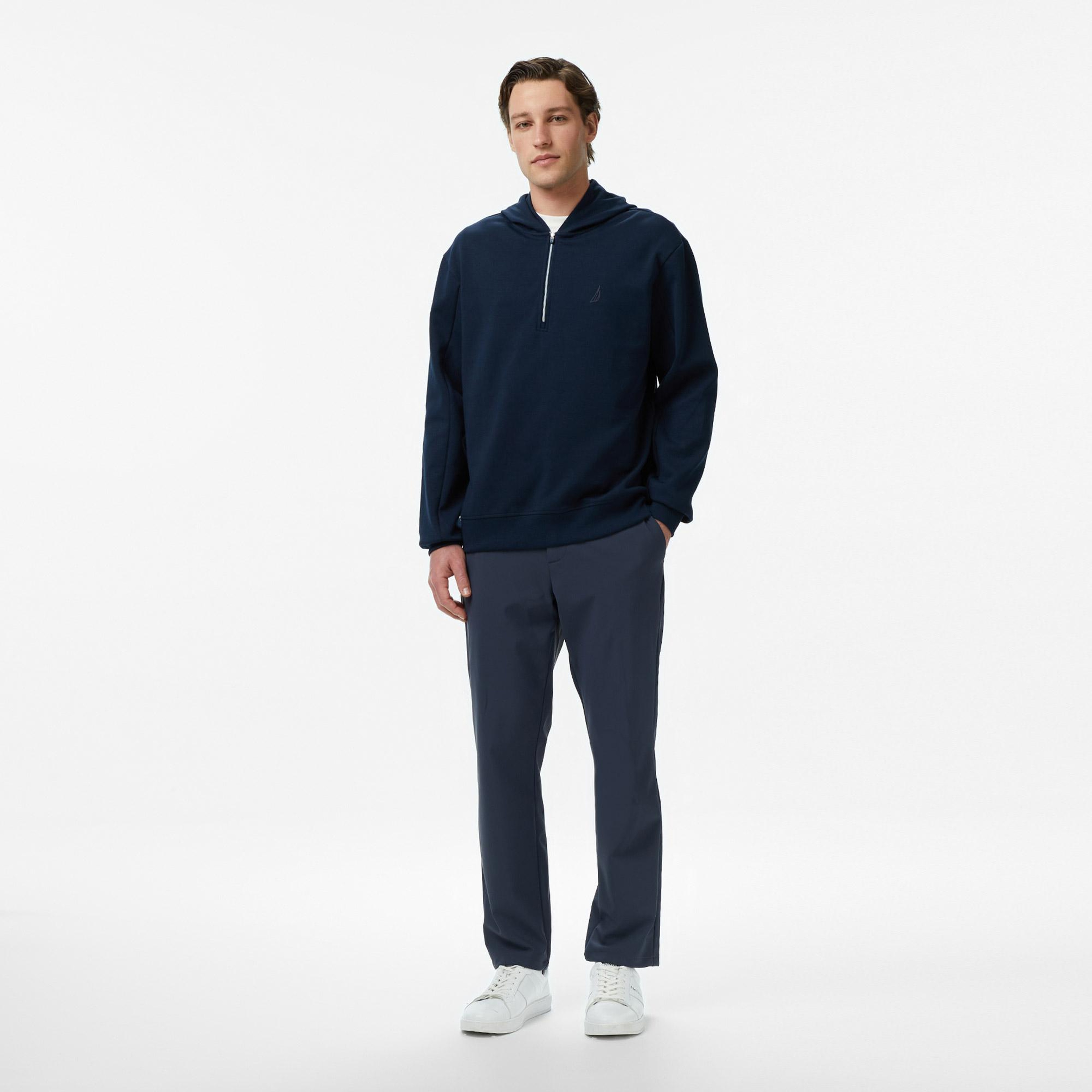Nautica Erkek Lacivert Regular Fit Kapüşonlu Sweatshirt