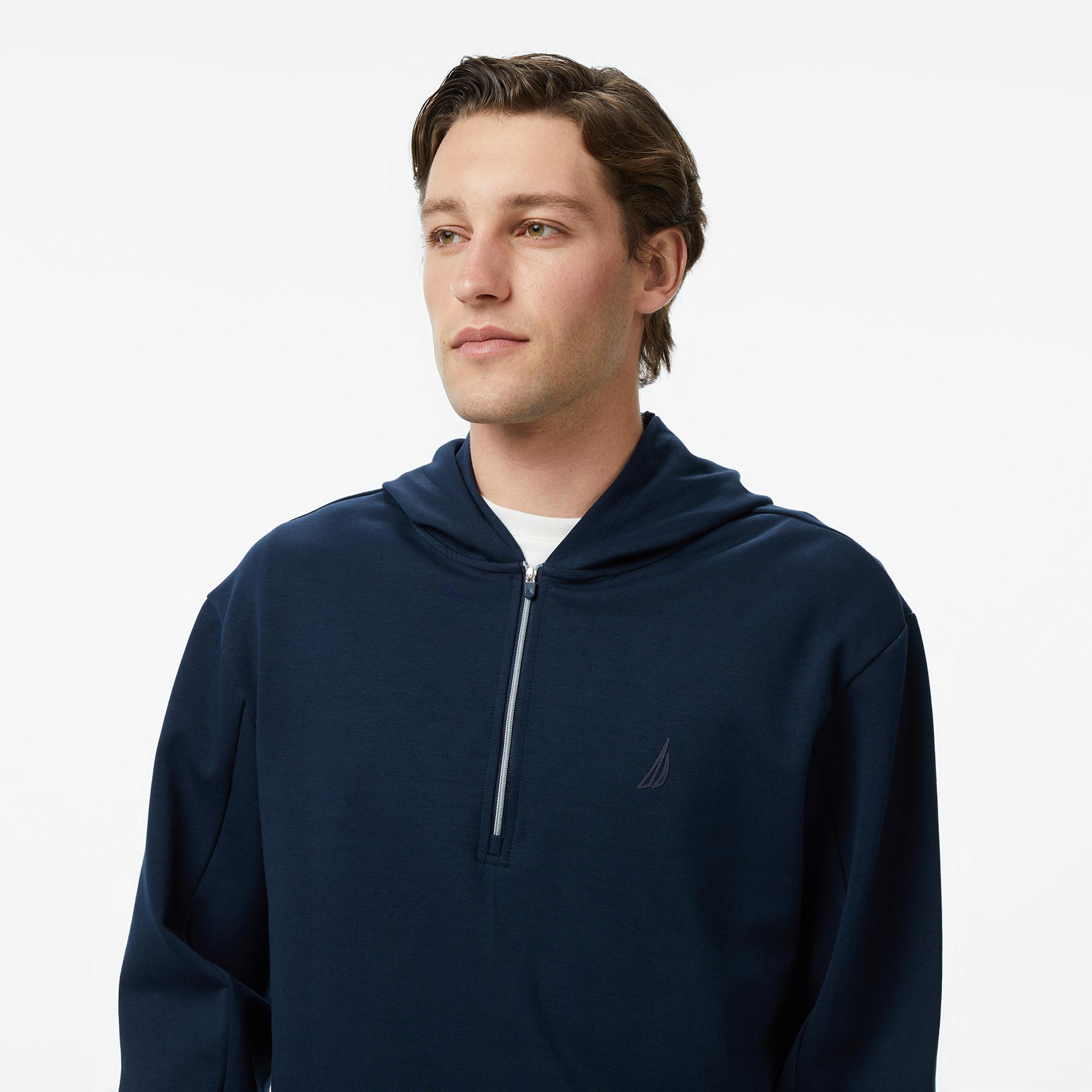 Nautica Erkek Lacivert Regular Fit Kapüşonlu Sweatshirt