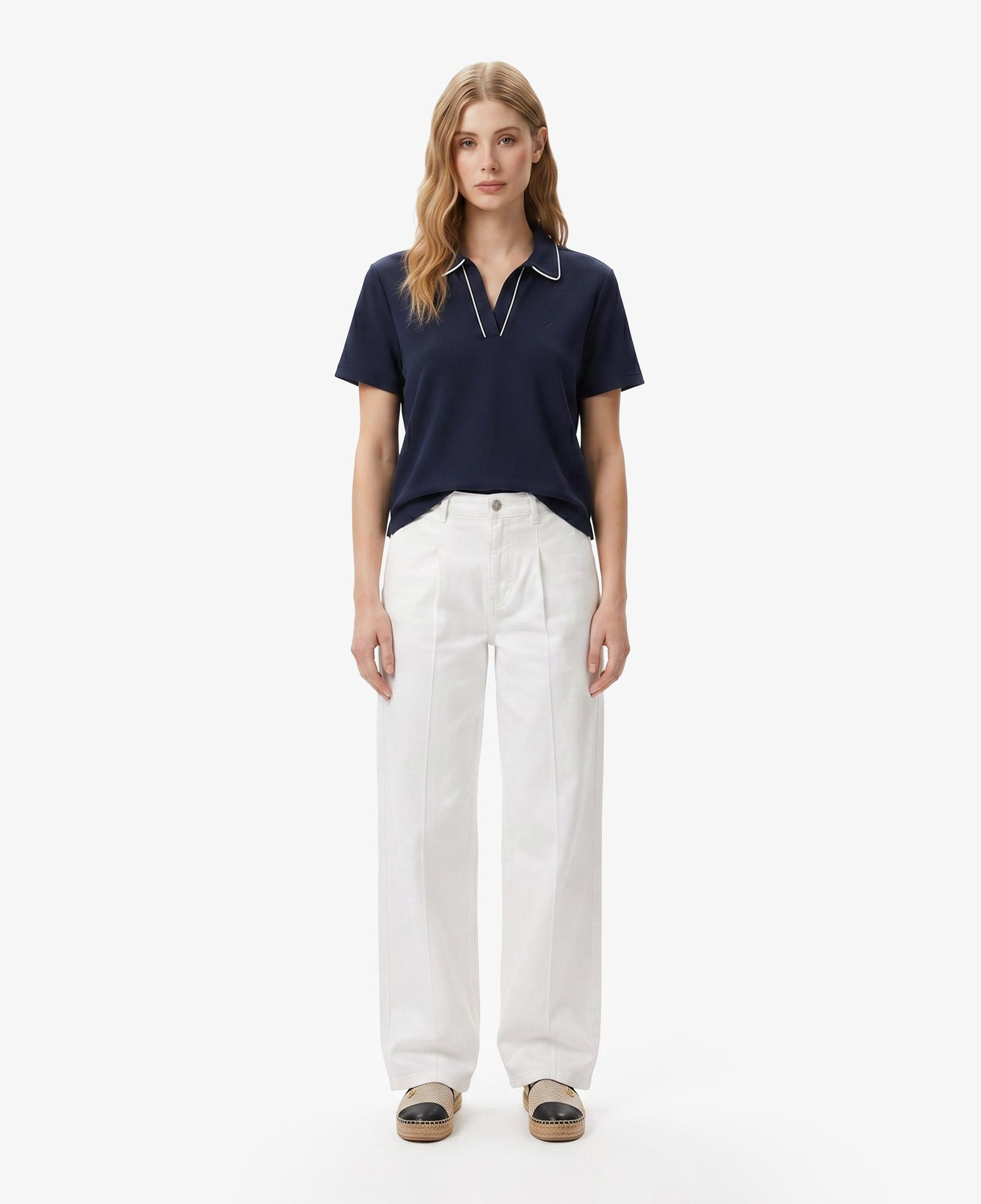 Nautica Kadın Beyaz Slim Fit İspanyol Paça Denim Pantolon