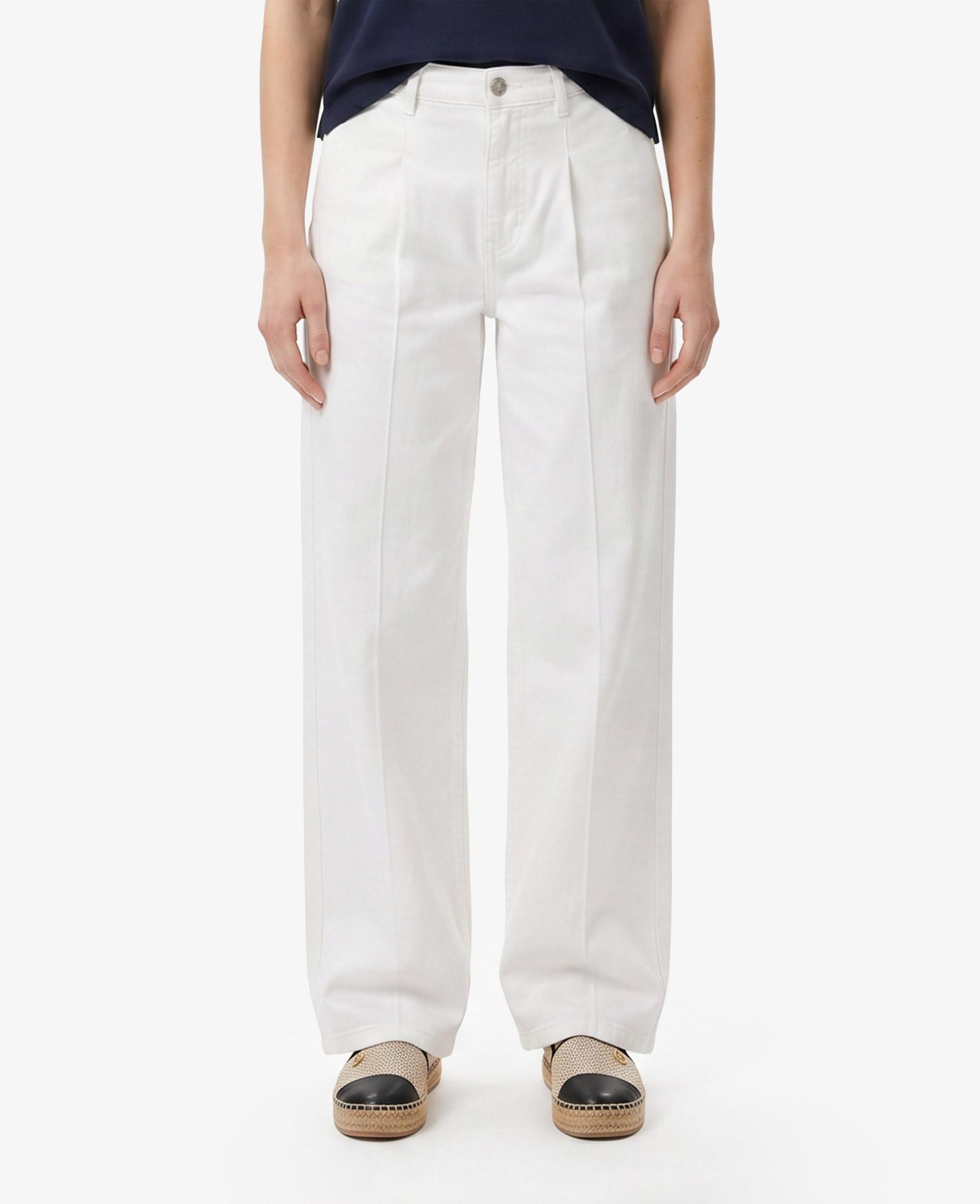 Nautica Kadın Beyaz Slim Fit İspanyol Paça Denim Pantolon