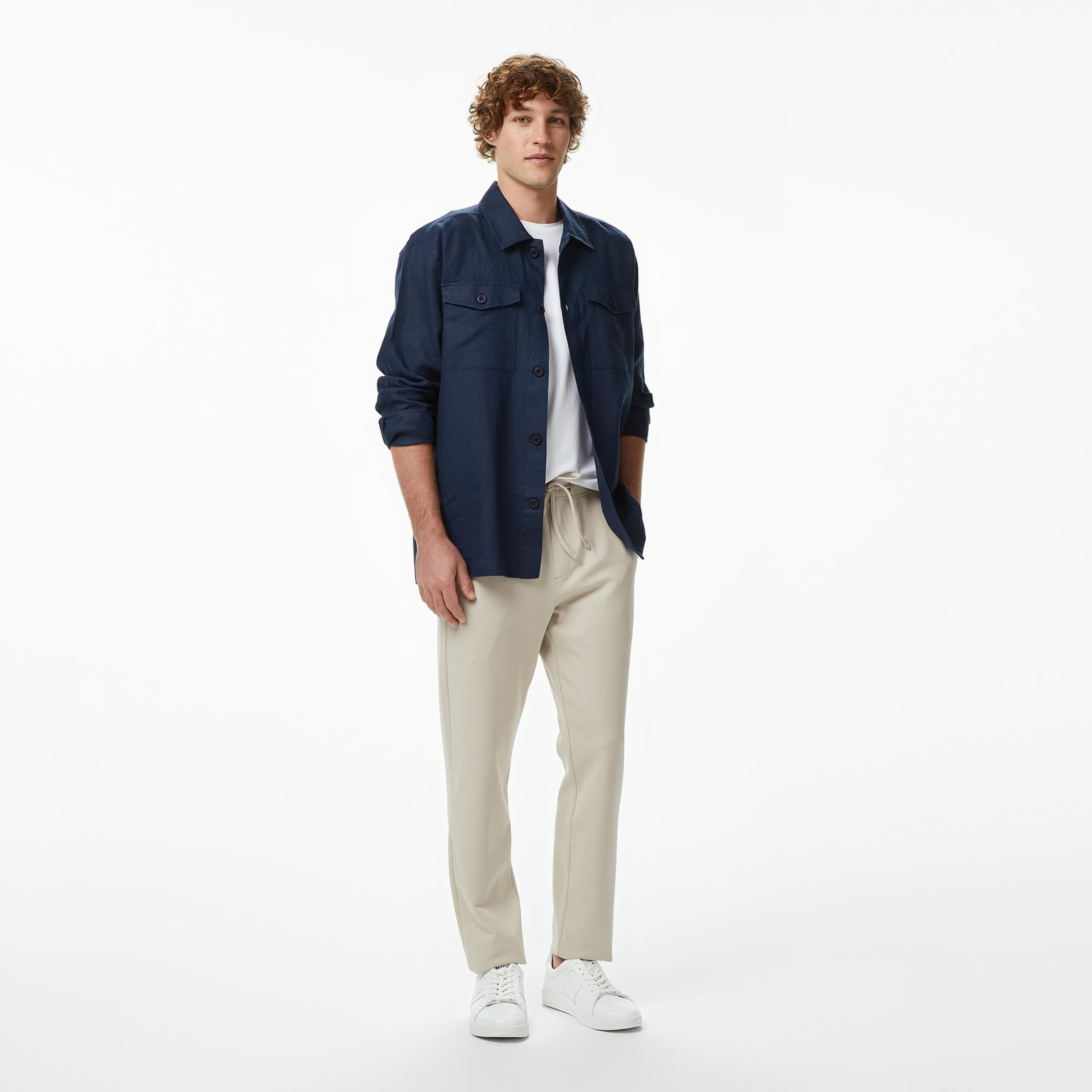 Nautica Erkek Bej Slim Fit Pantolon
