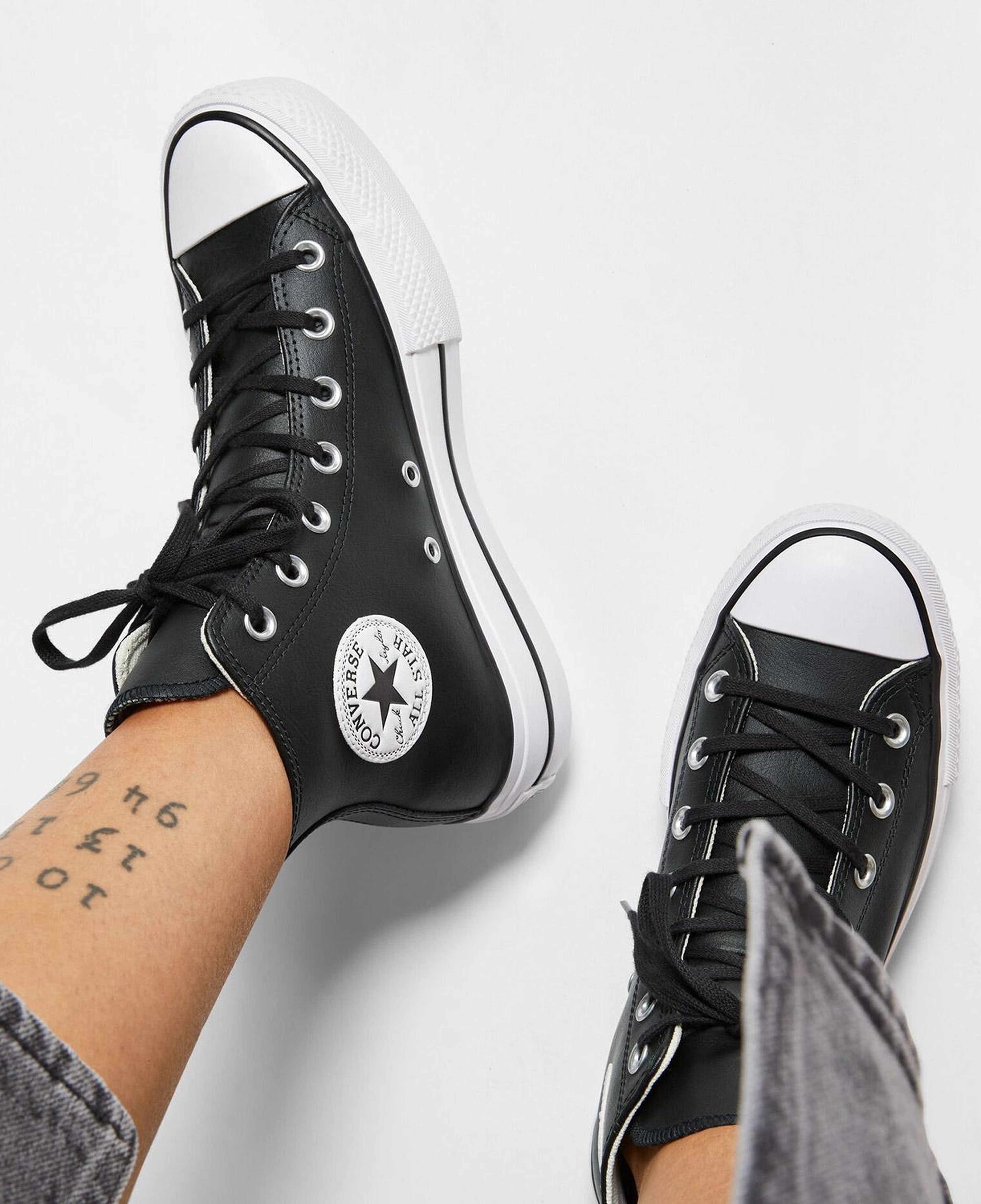 Converse Chuck Taylor All Star Kadın Siyah Deri Sneaker