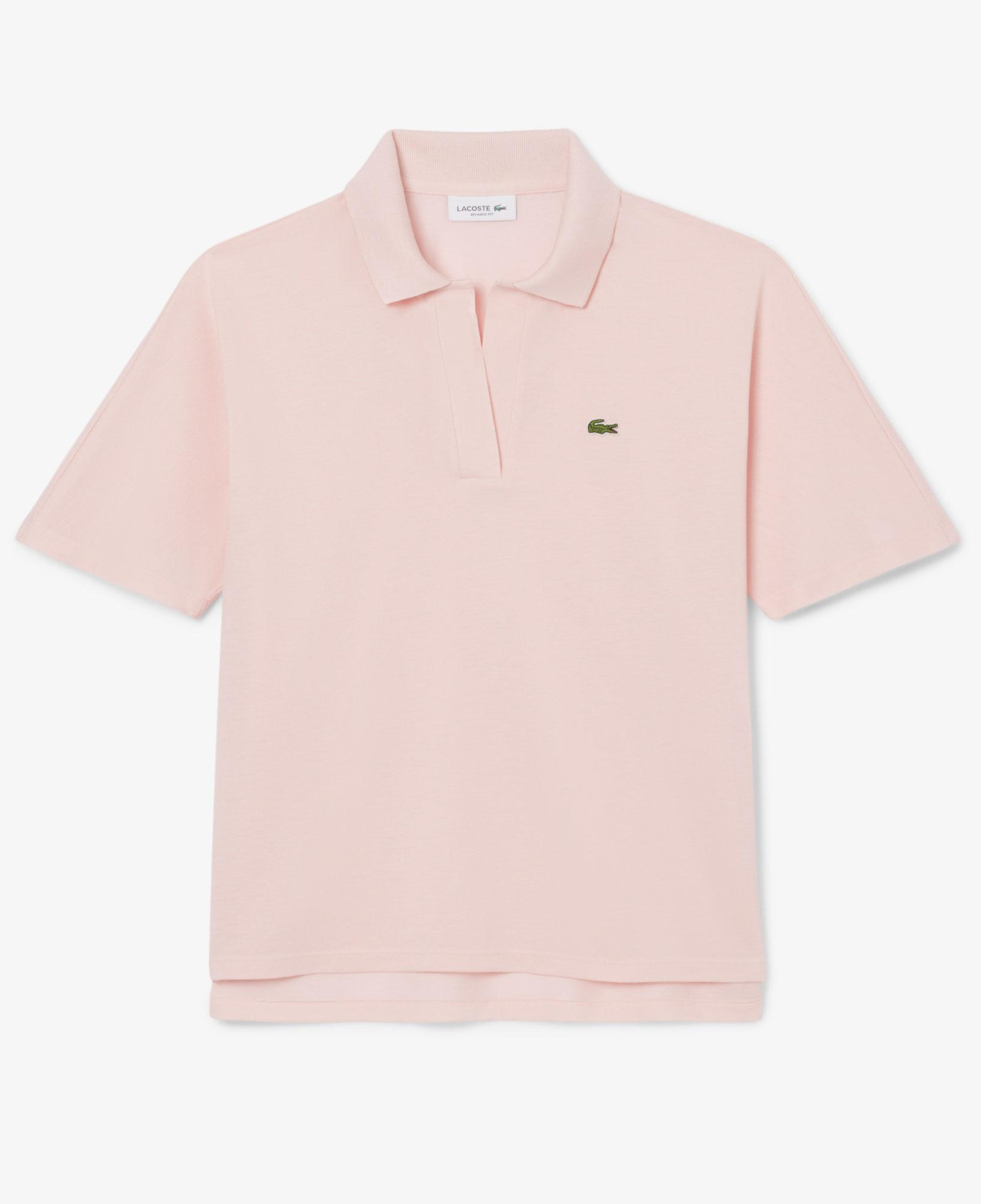 Kadın Relaxed Fit Polo Yaka Pembe Polo