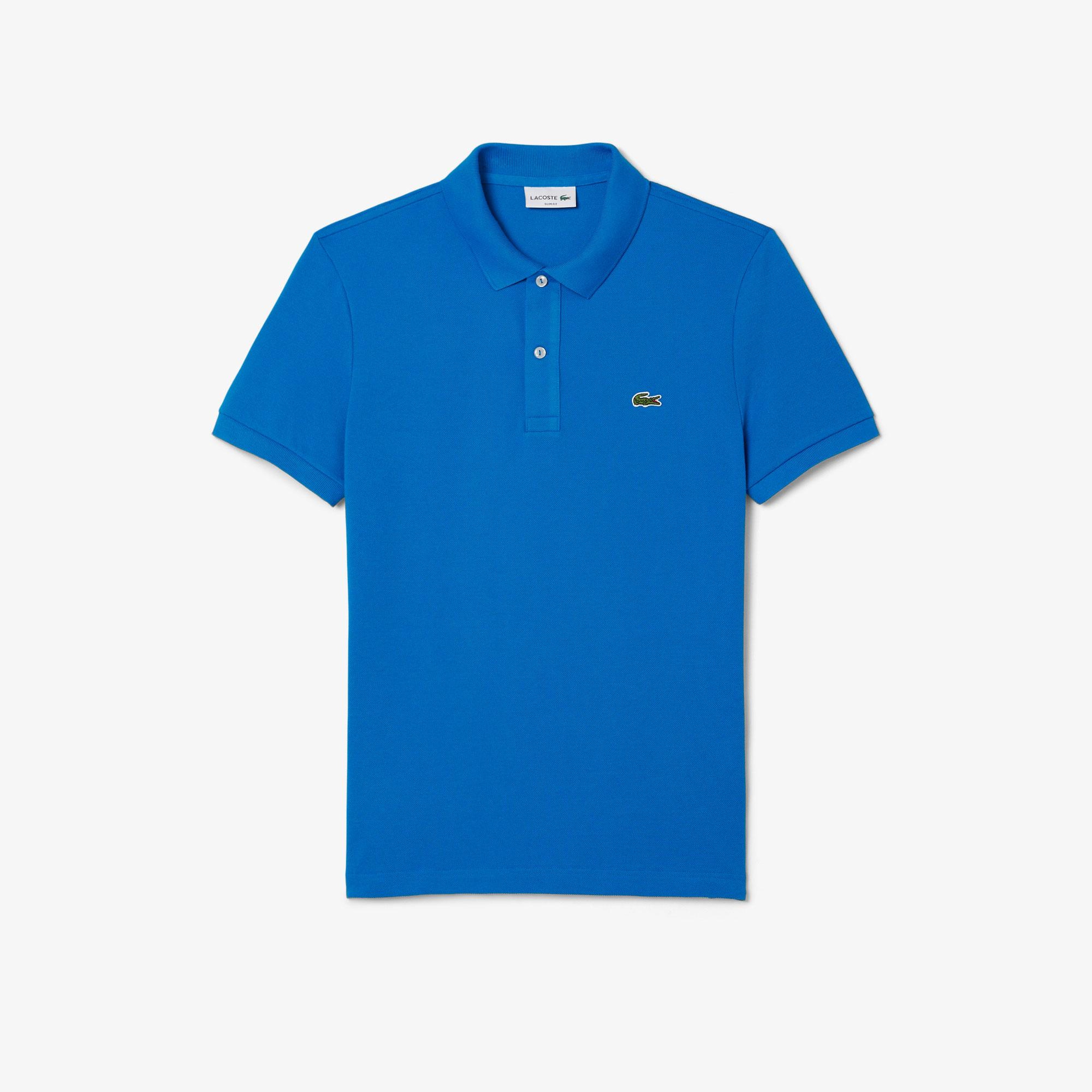 L.12.12 Erkek Slim Fit Mavi Polo