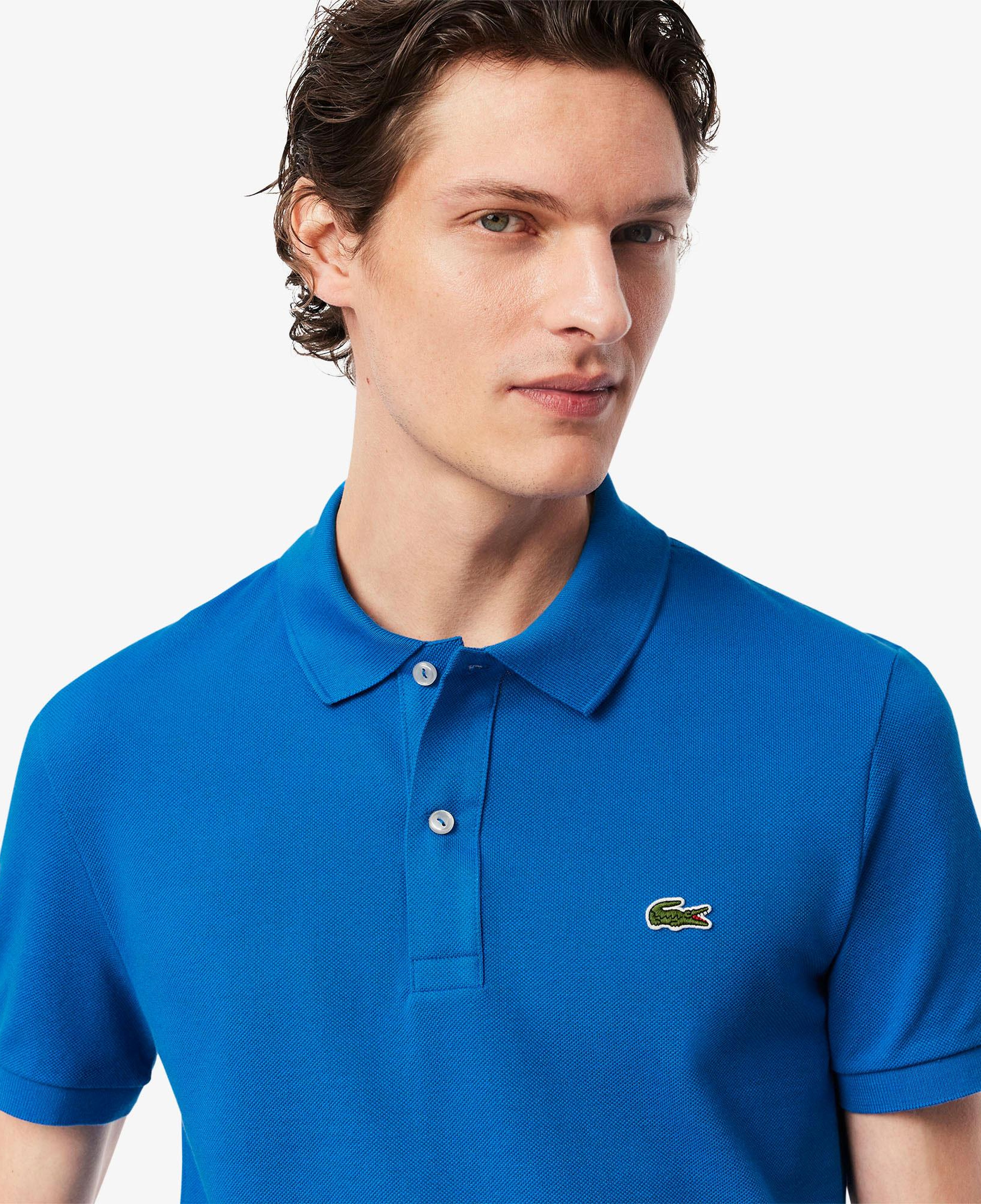 L.12.12 Erkek Slim Fit Mavi Polo
