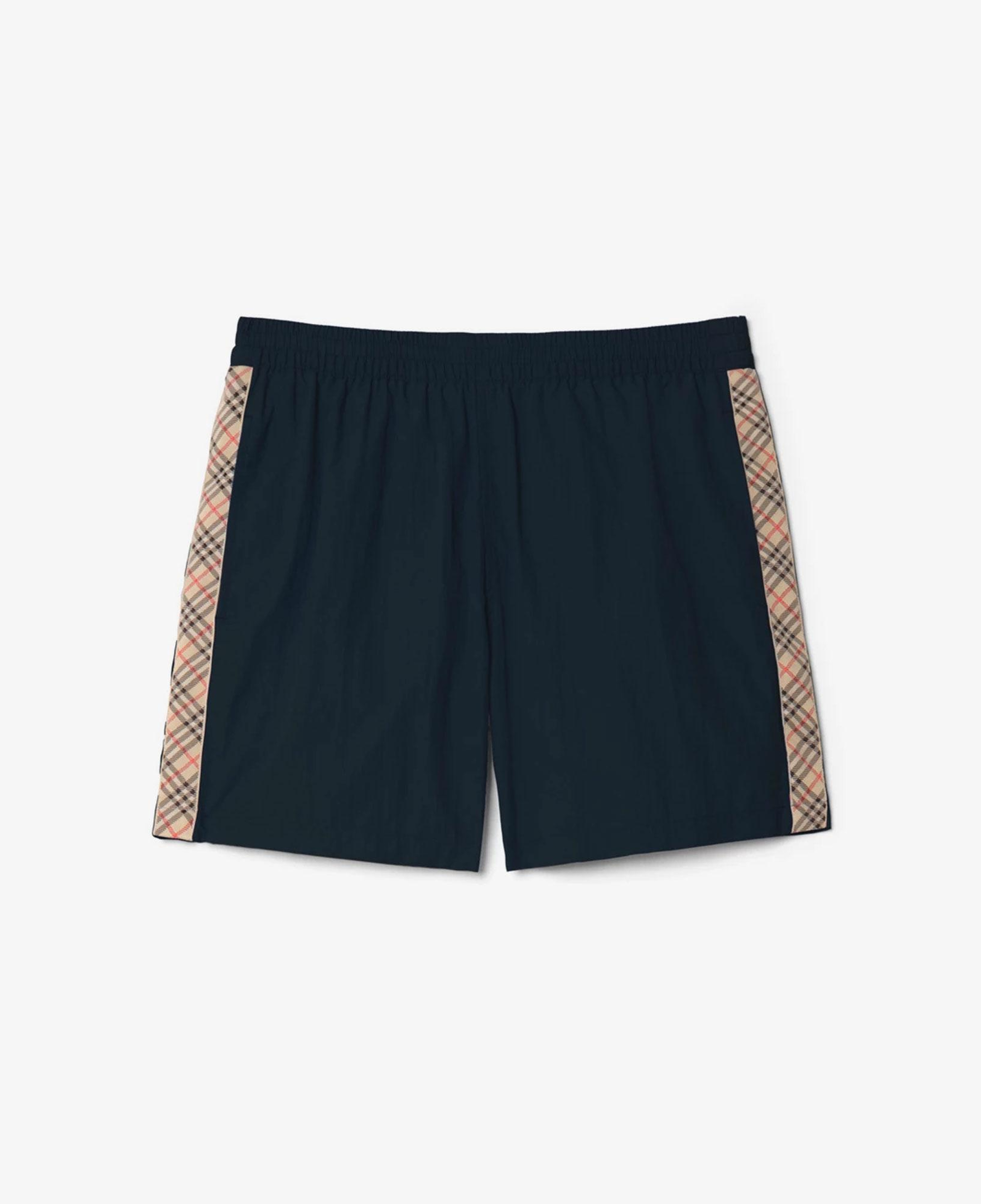 Burberry Check Trim Erkek Lacivert Deniz Şortu