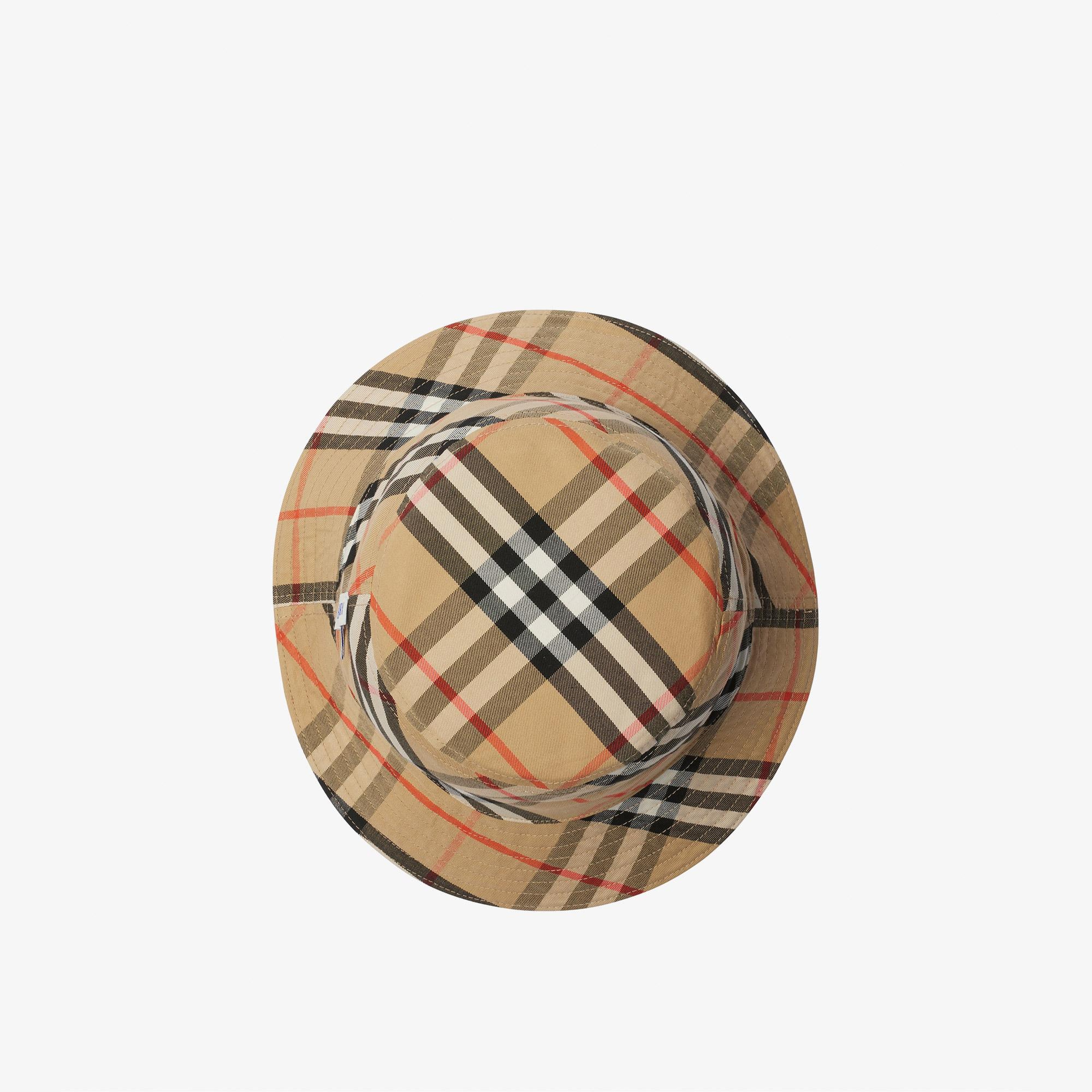 Burberry Reversible Gabardine Bucket Erkek Krem Rengi Şapka