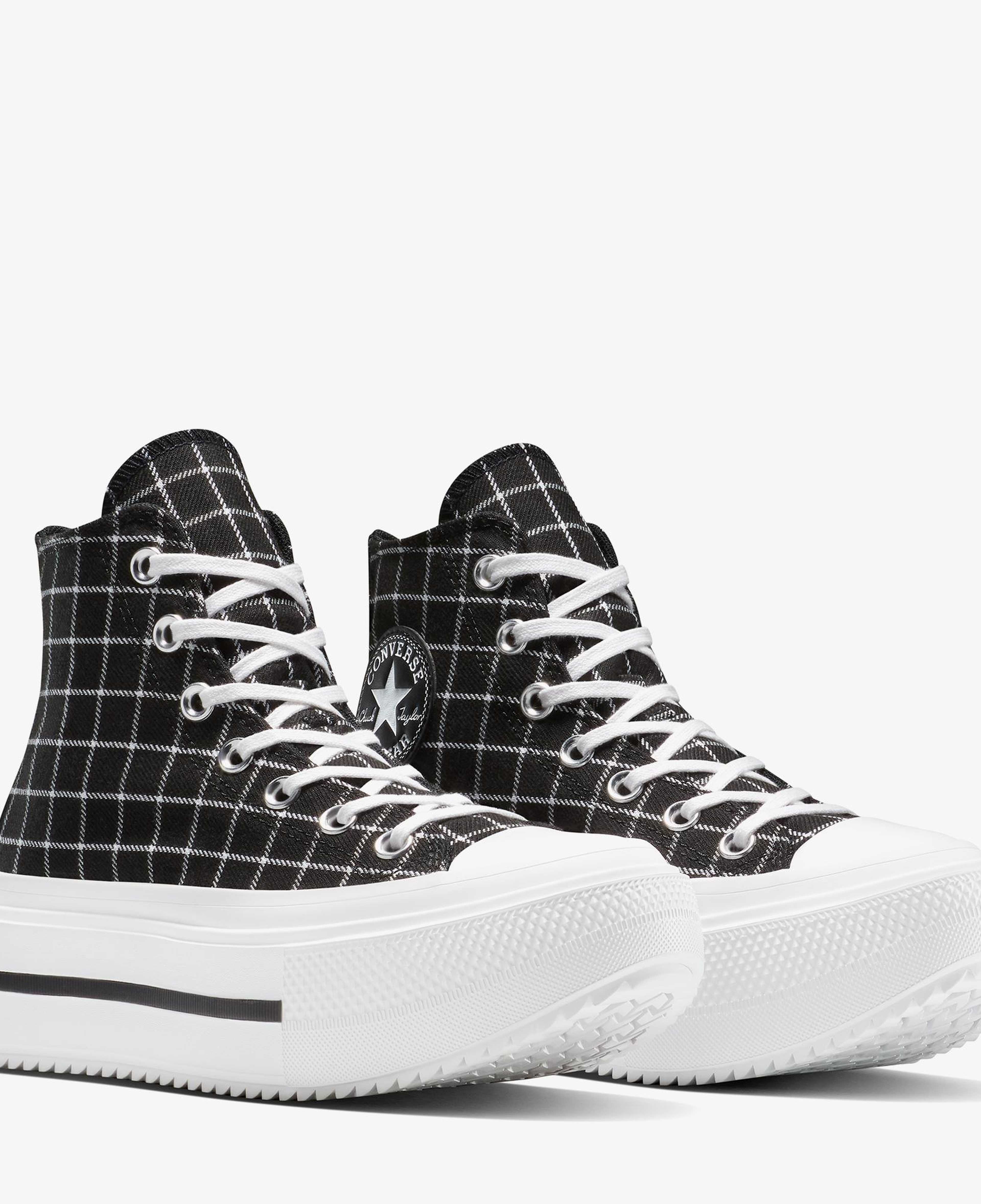 Converse Chuck Taylor All Star Lift Double Stack Kadın Siyah Sneaker