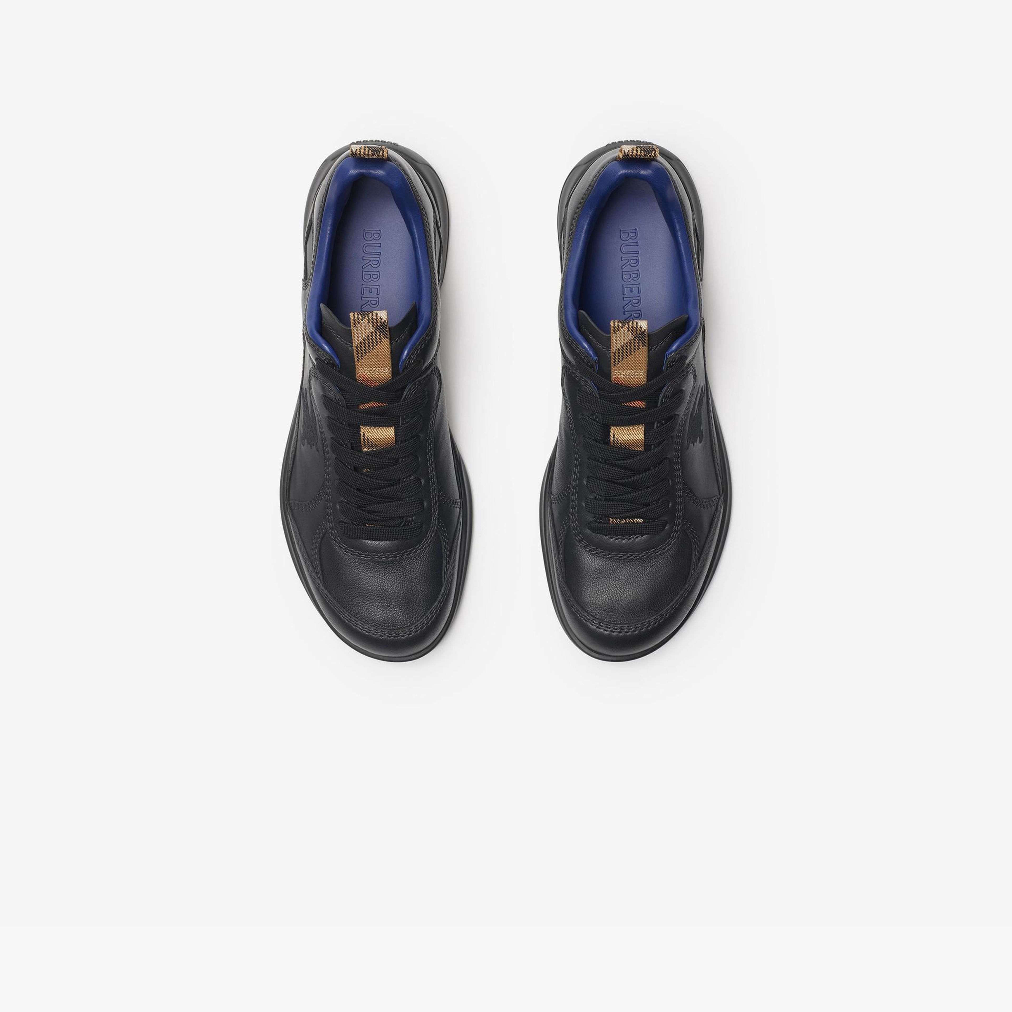 Burberry Matrix Leather Matrix Erkek Siyah Sneaker
