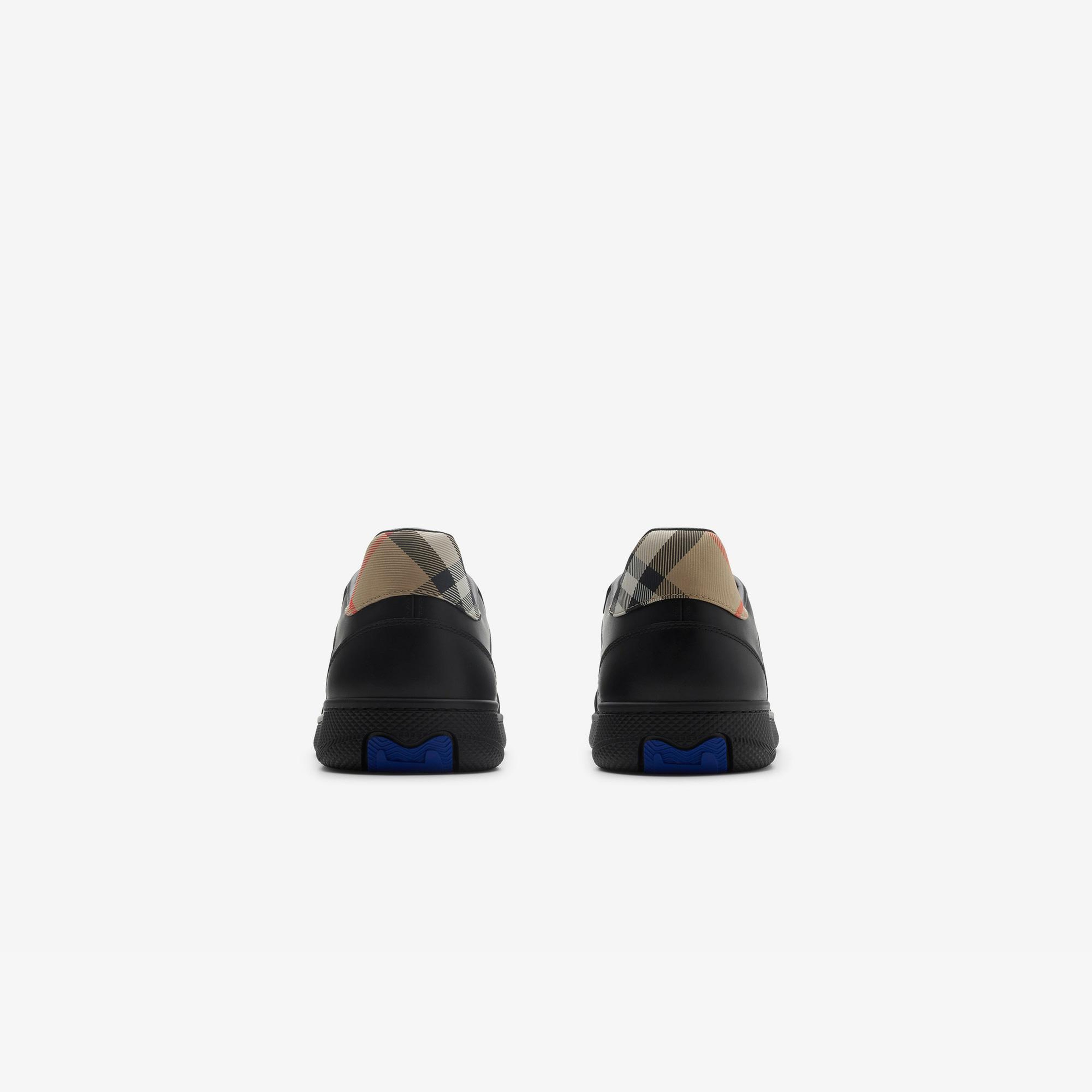 Burberry Mix Leather And Terrace Erkek Siyah Sneaker