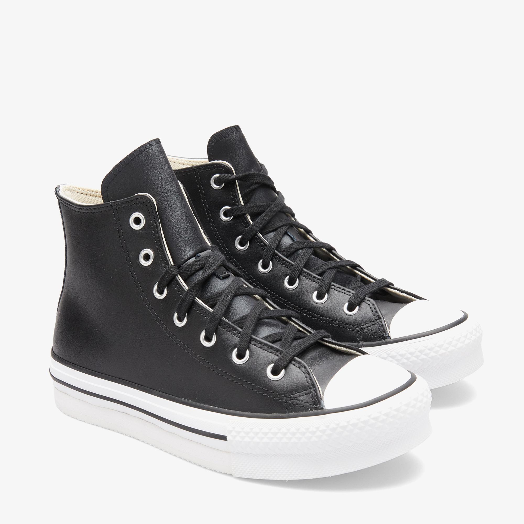 Converse Chuck Taylor All Star EVA Lift Genç Siyah Deri Sneaker