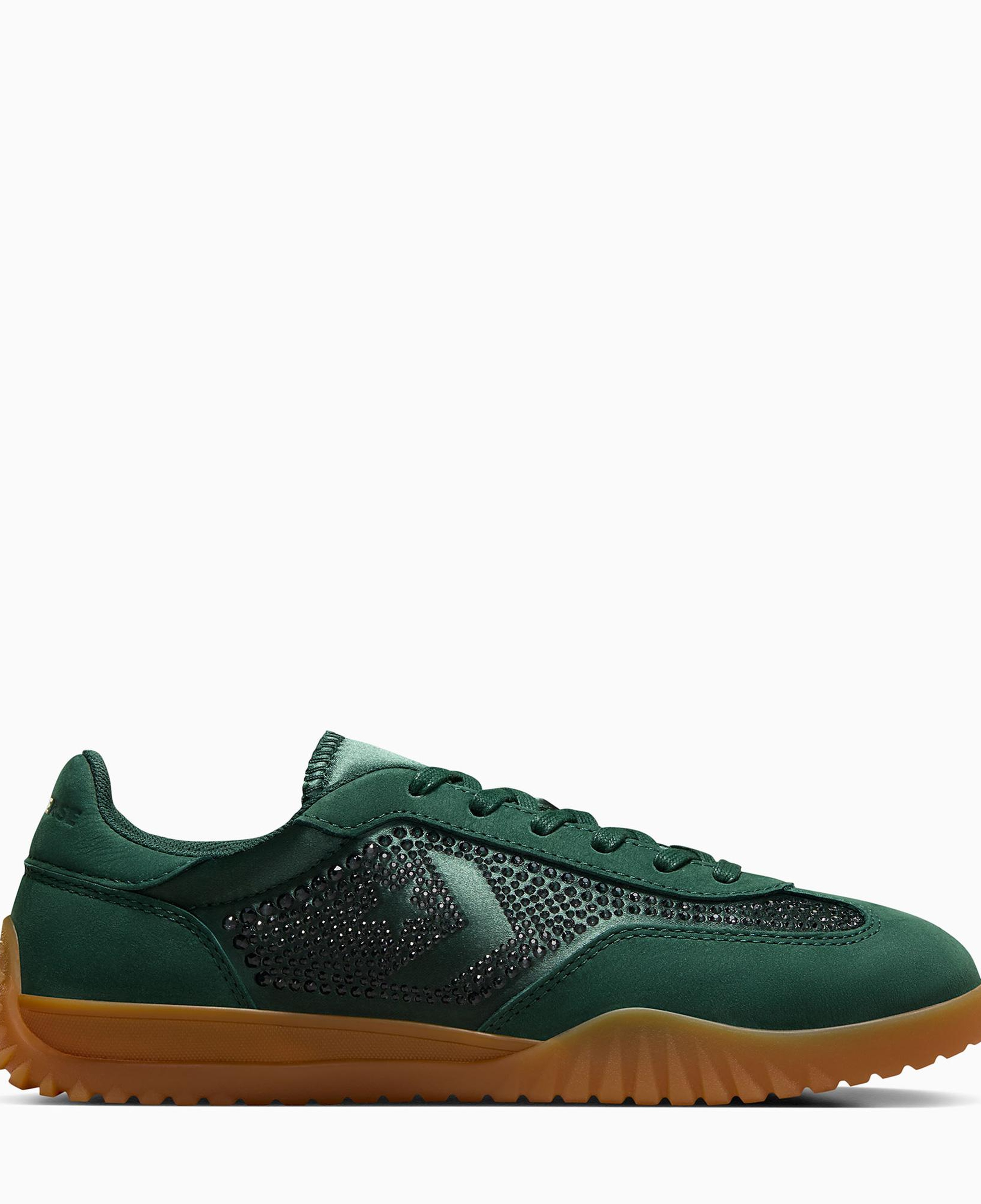 Converse x Swarovski Run Star Trainer Unisex Yeşil Deri Sneaker