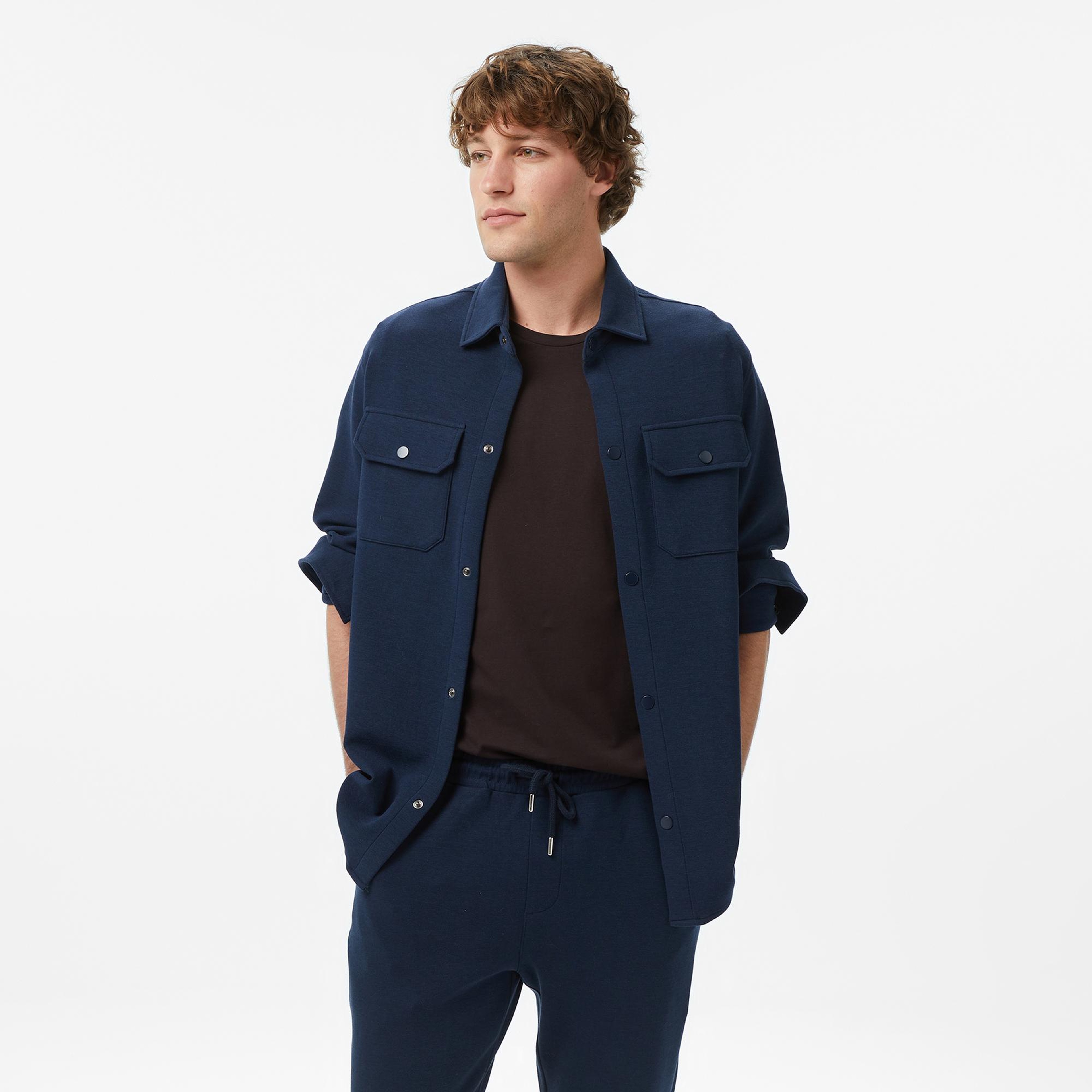 Nautica Erkek Lacivert Classic Fit Gömlek