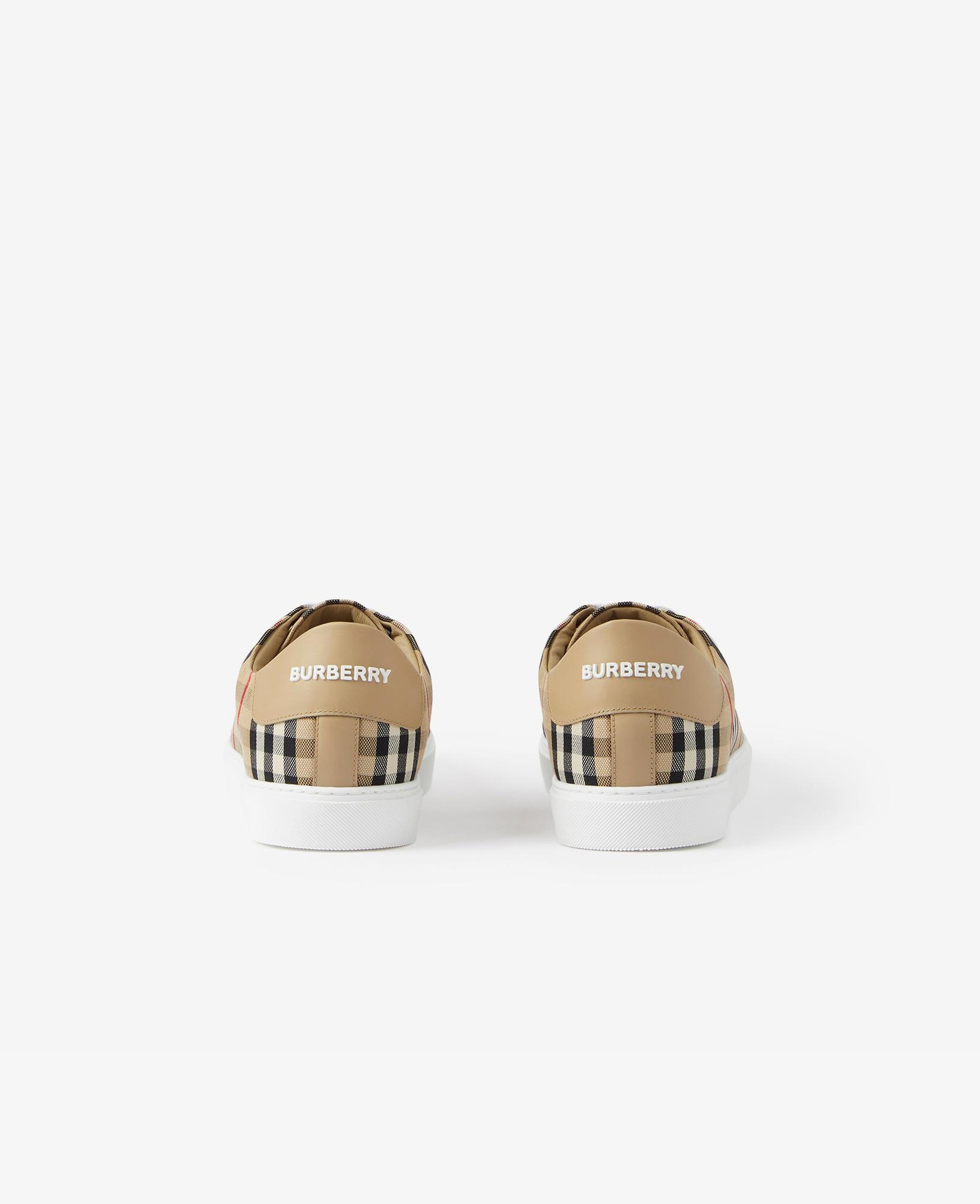Burberry Check and Leather Kadın Bej Sneaker