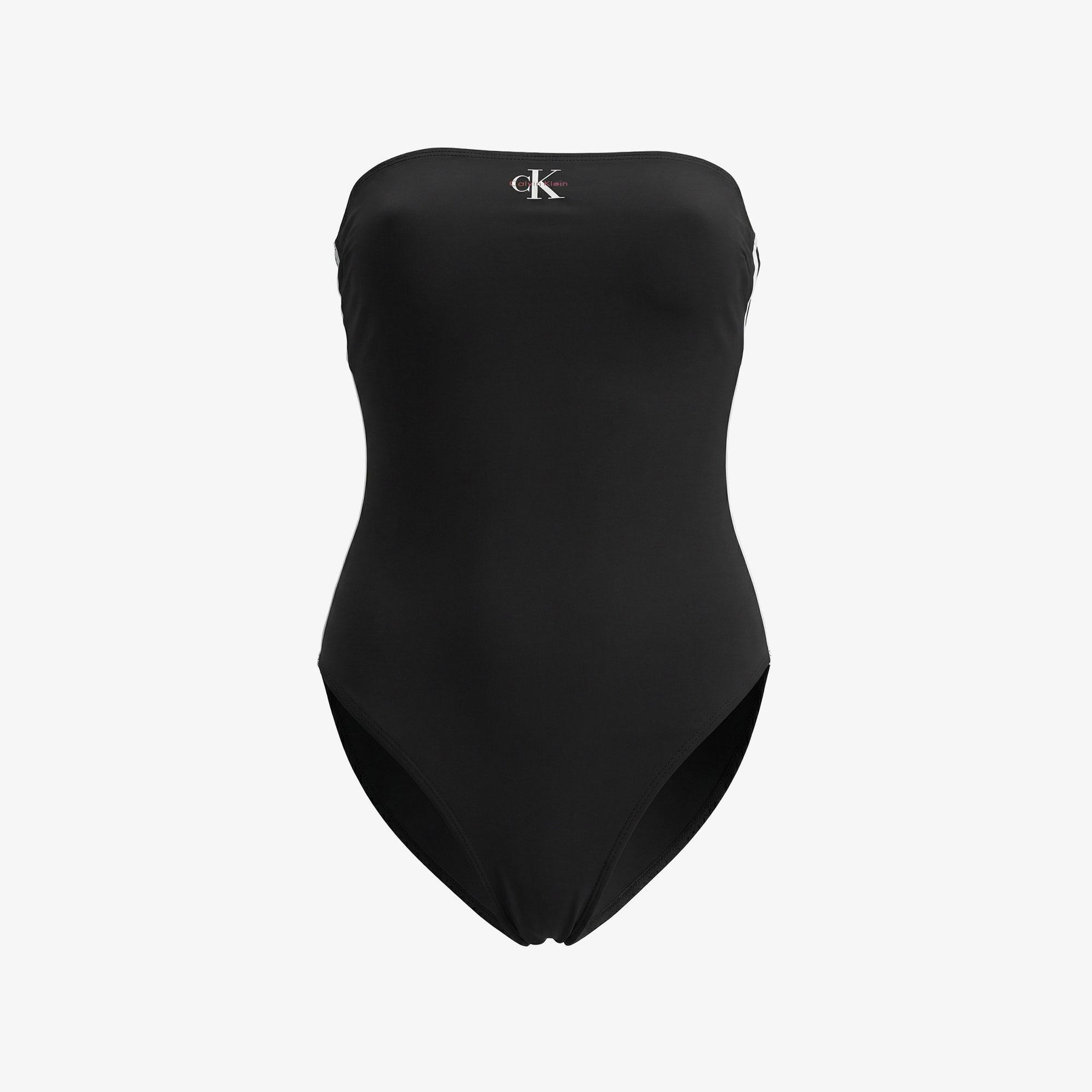 Calvin Klein Strapless One Piece Kadın Siyah Mayo