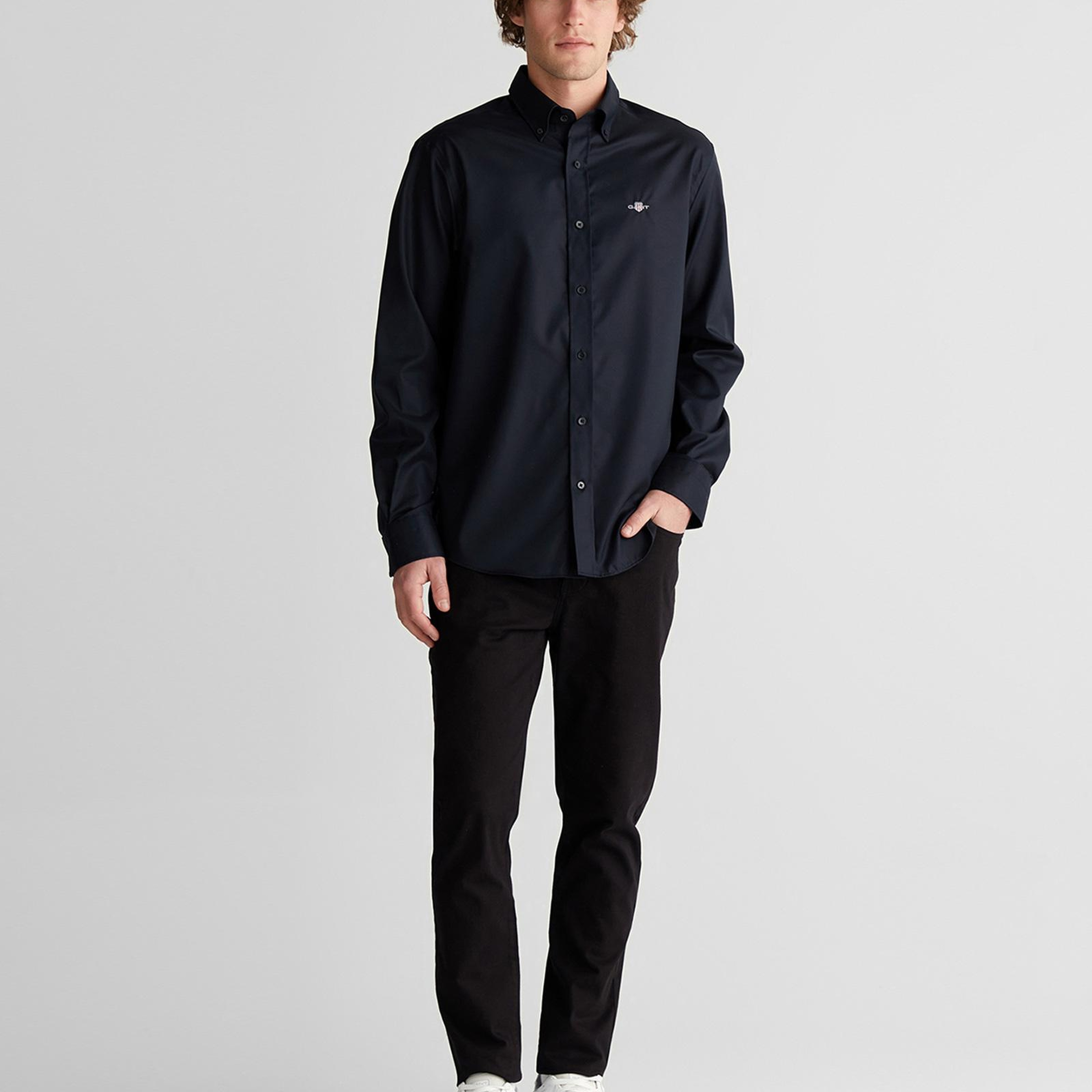 GANT Erkek Siyah Slim Fit Pantolon