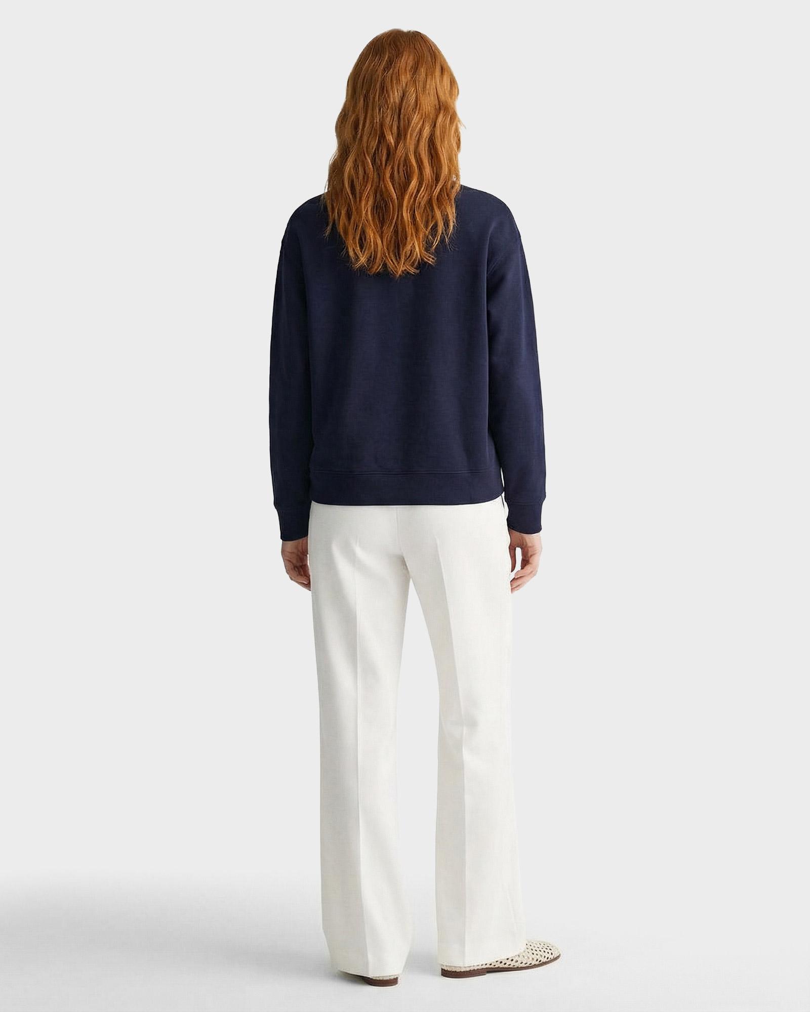 GANT Kadın Lacivert Yarım Fermuarlı Sweatshirt