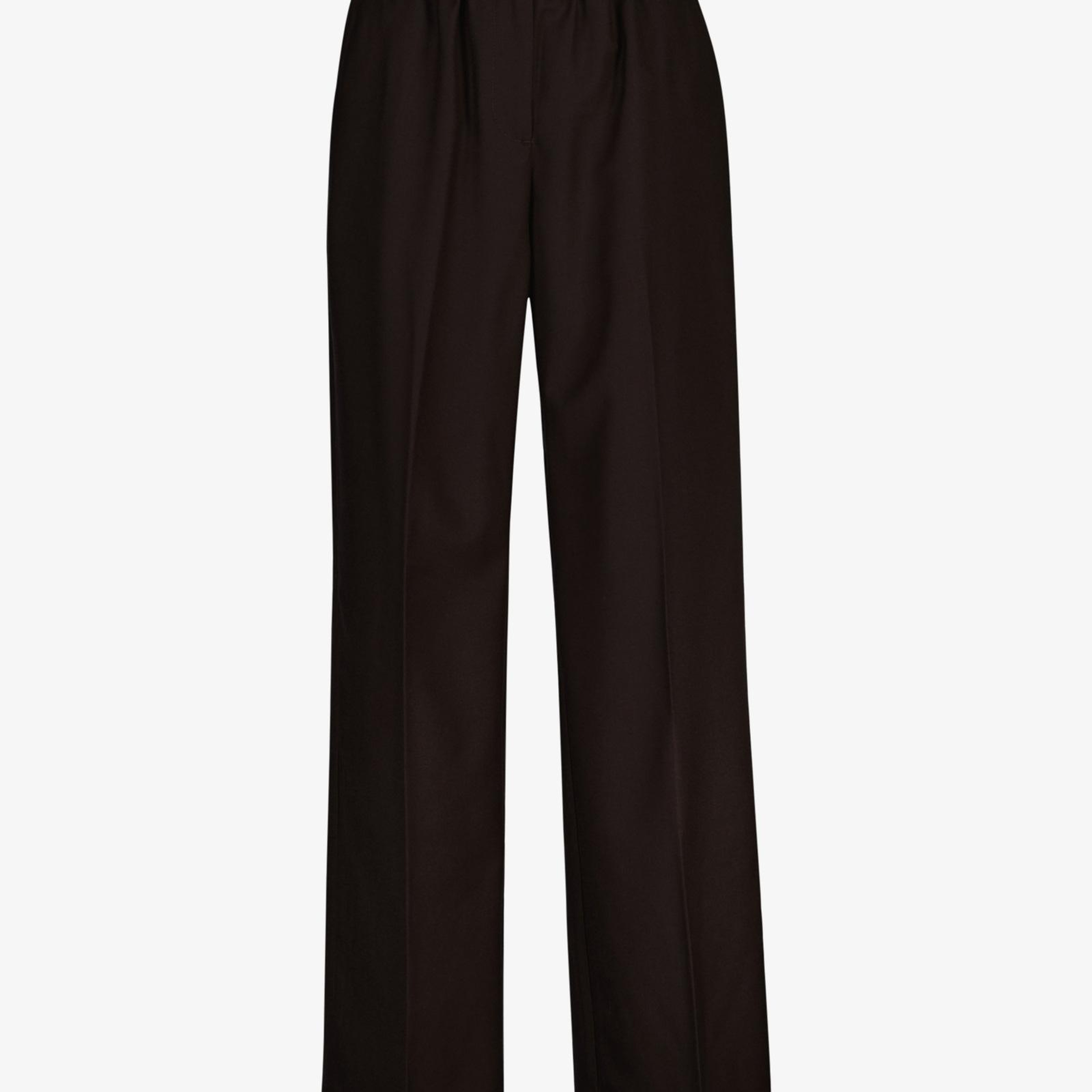 GANT Kadın Kahverengi Relaxed Fit Yün Pantolon