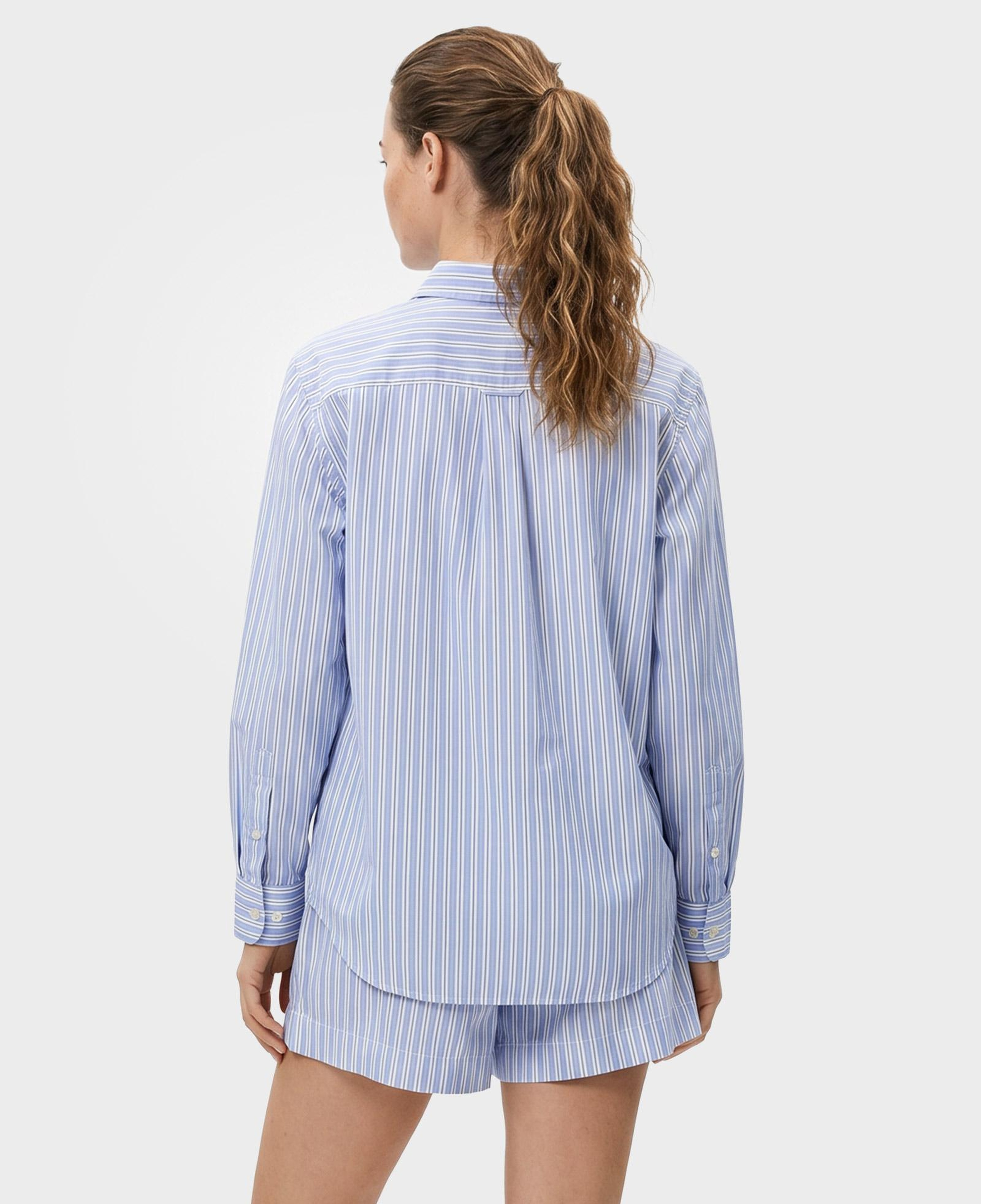 GANT Kadın Mavi Regular Fit Çizgili Gömlek