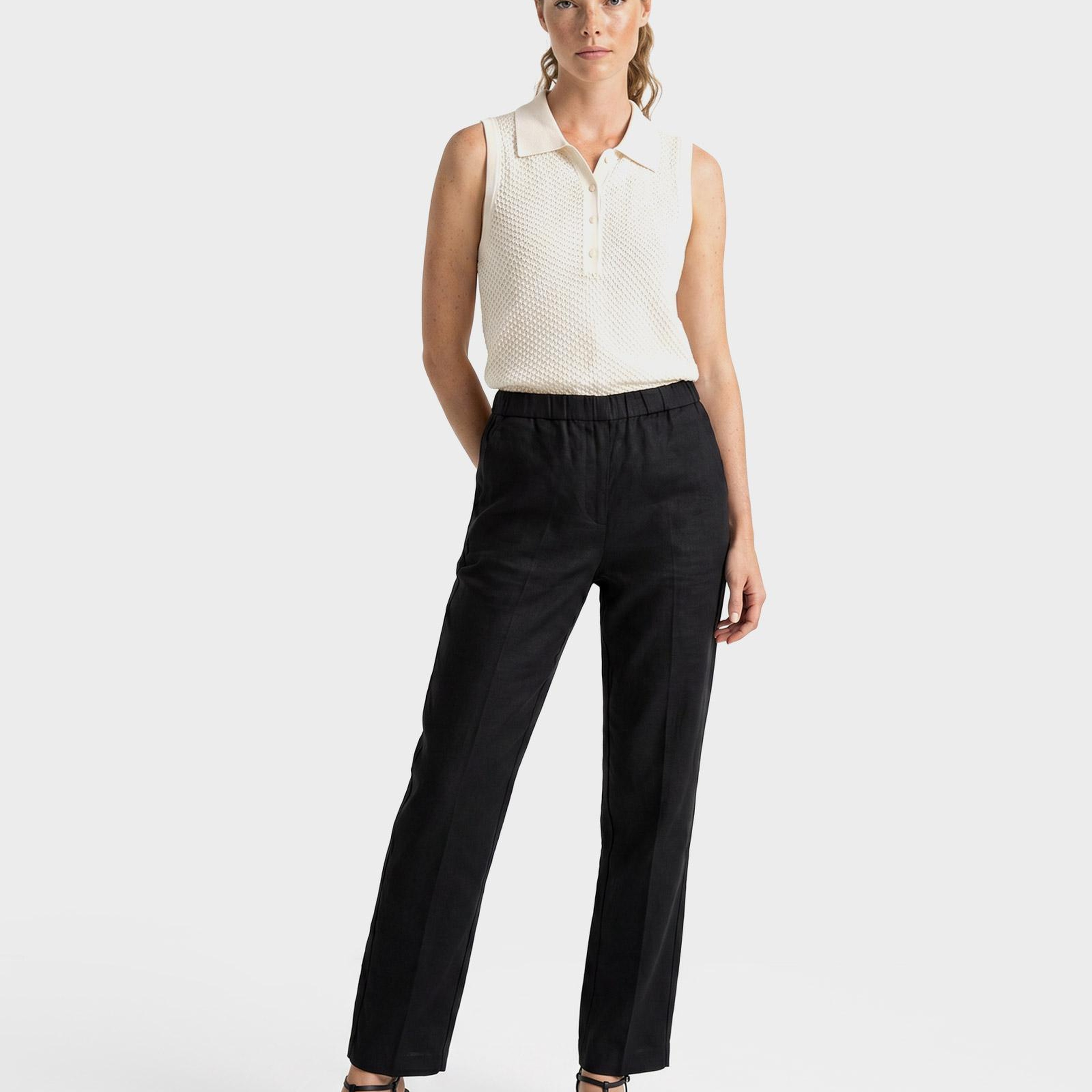 GANT Kadın Siyah Relaxed Fit Pantolon