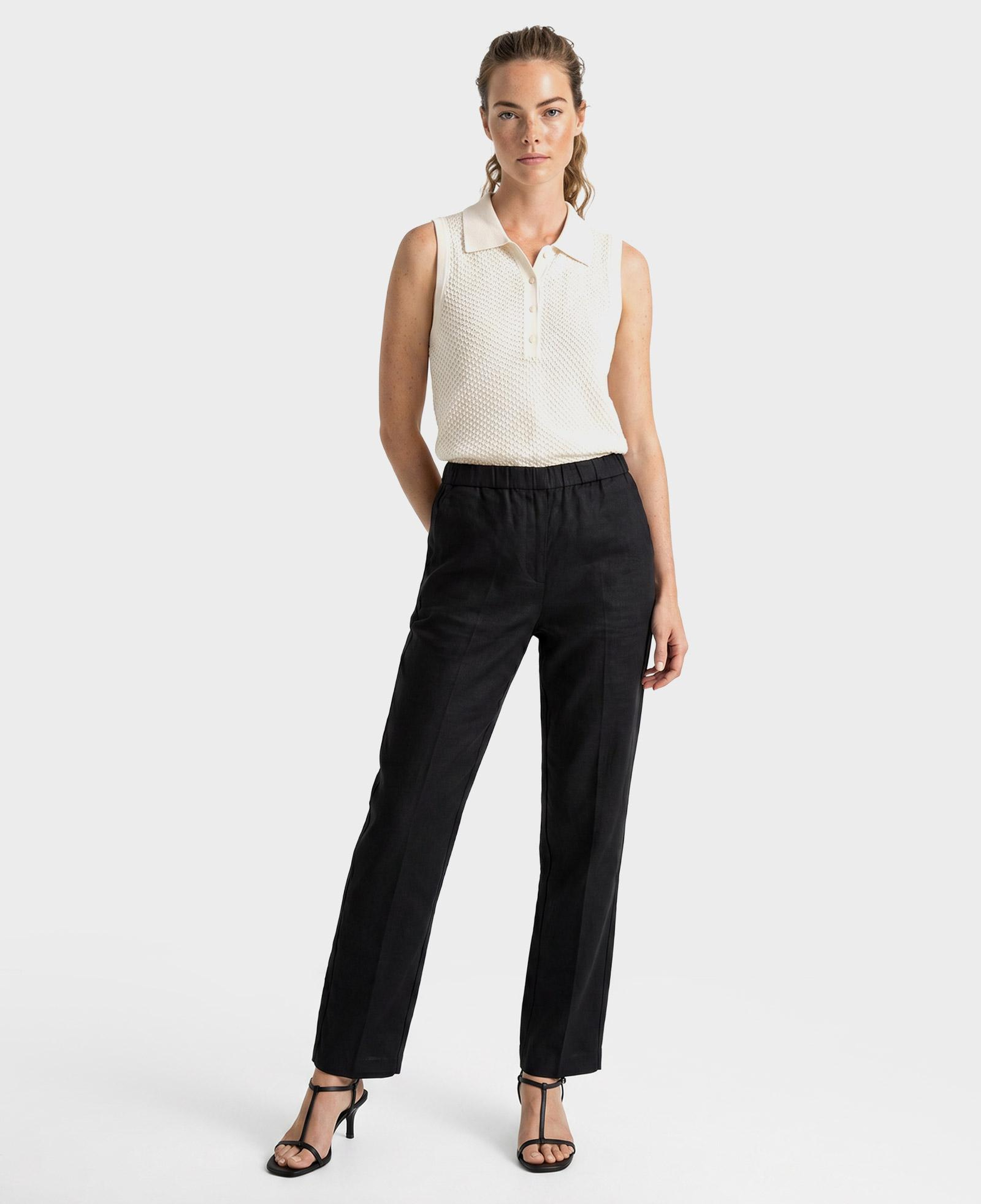 GANT Kadın Siyah Relaxed Fit Pantolon