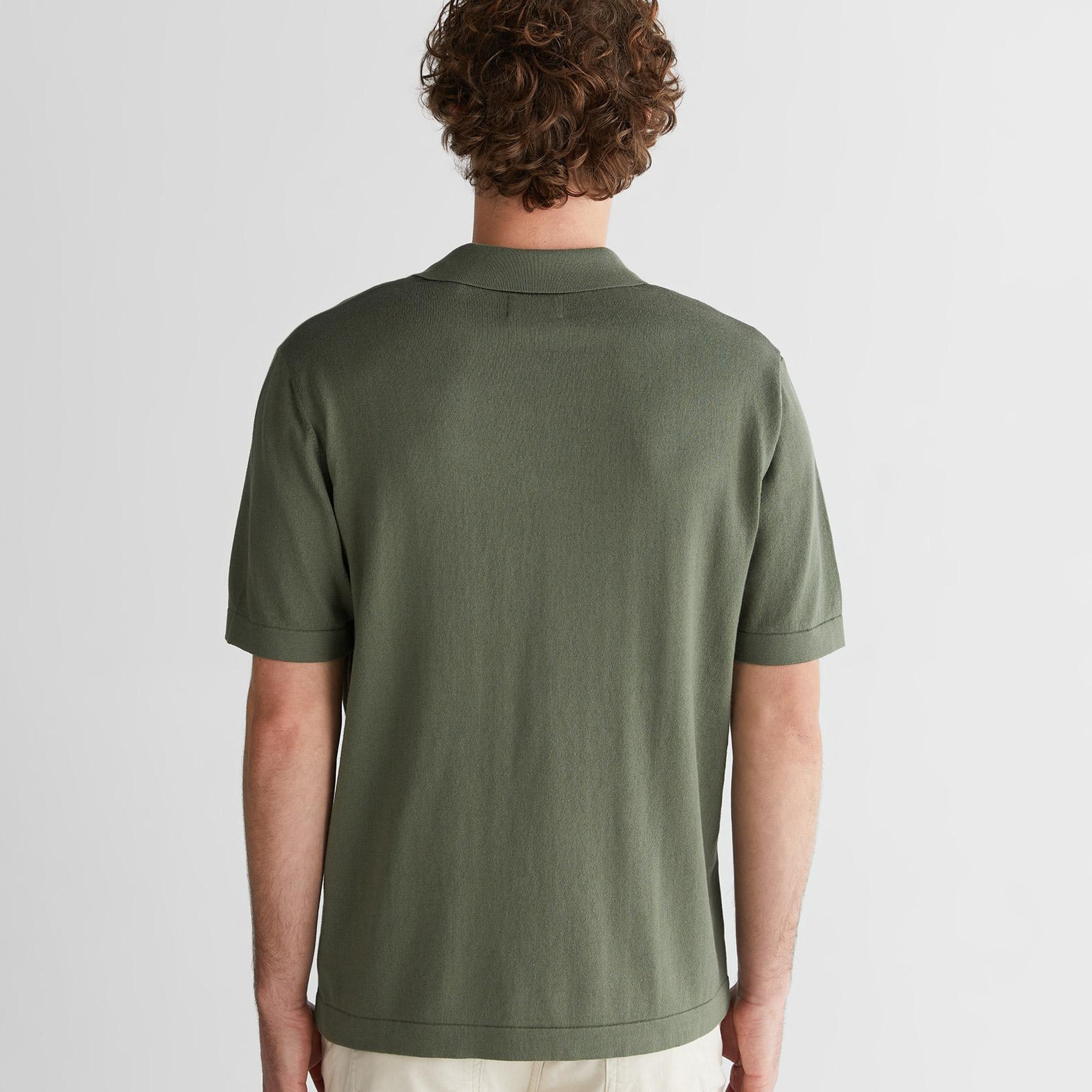 GANT Erkek Yeşil Regular Fit Polo Yaka Kısa Kollu Triko