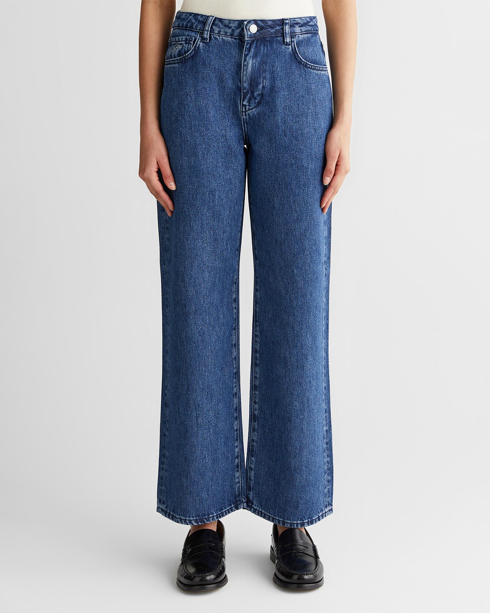 GANT Kadın Mavi Straight Fit Jean