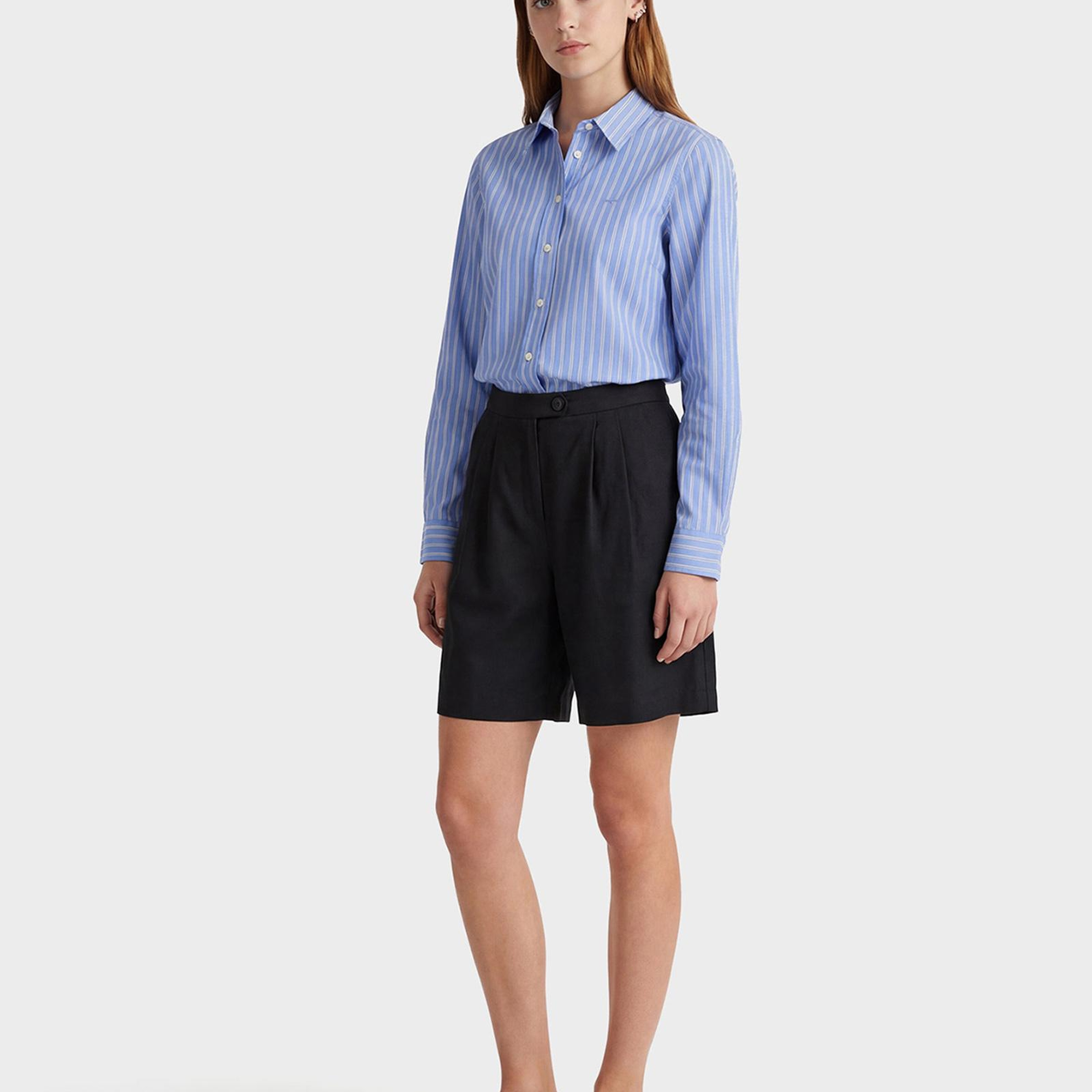 GANT Kadın Mavi Regular Fit Çizgili Gömlek