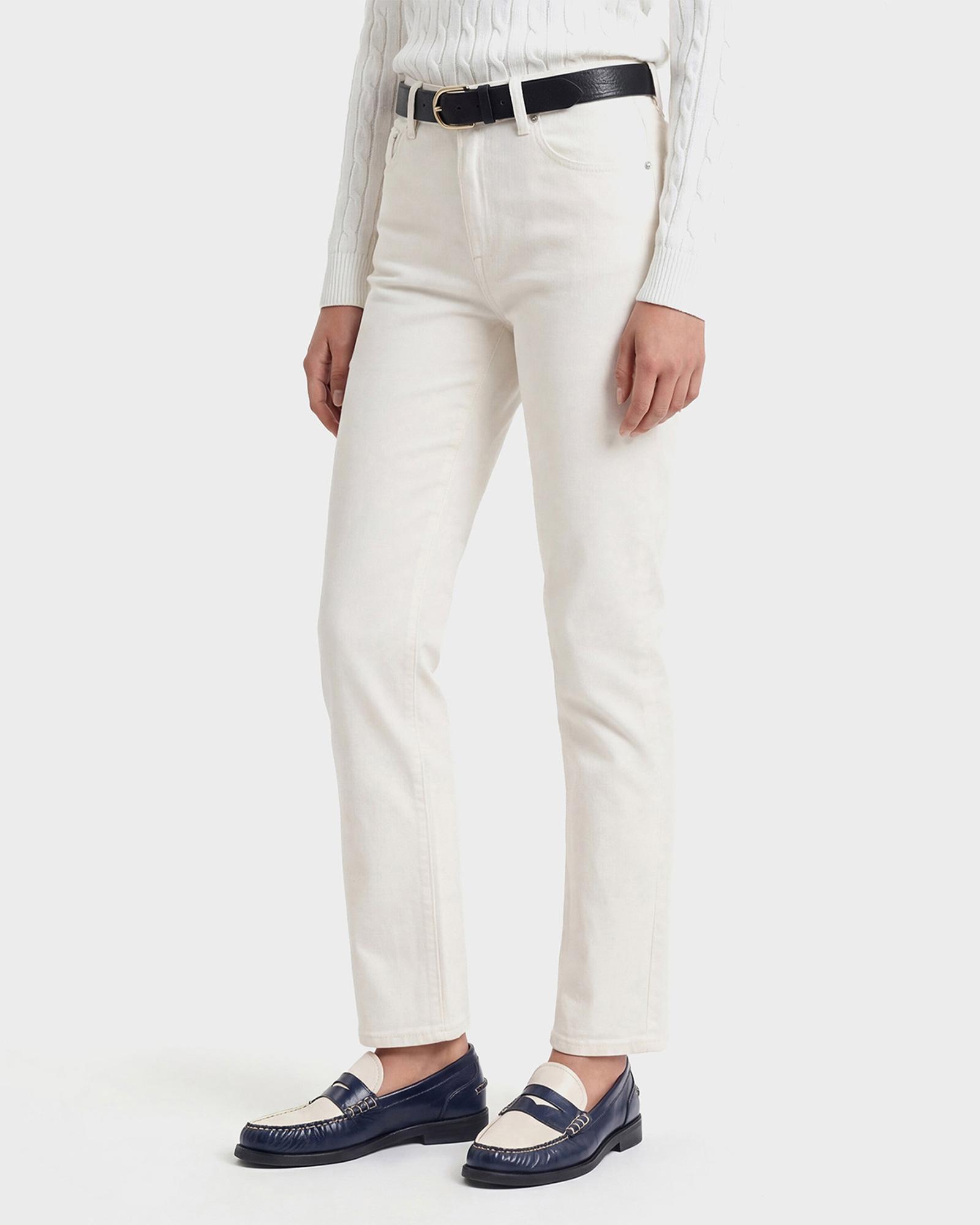 GANT Kadın Beyaz Regular Fit Jean