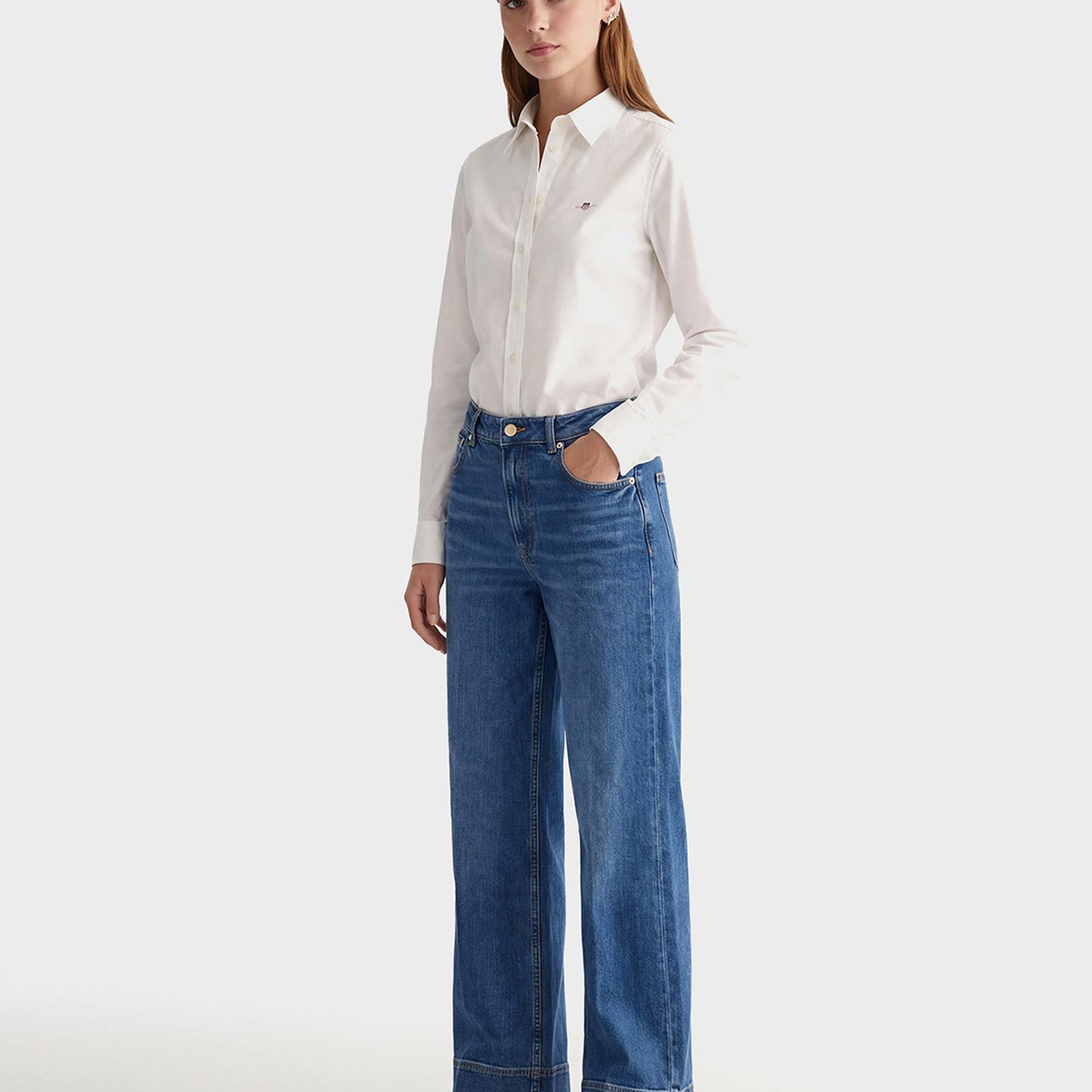 GANT Kadın Mavi Regular Fit Jean
