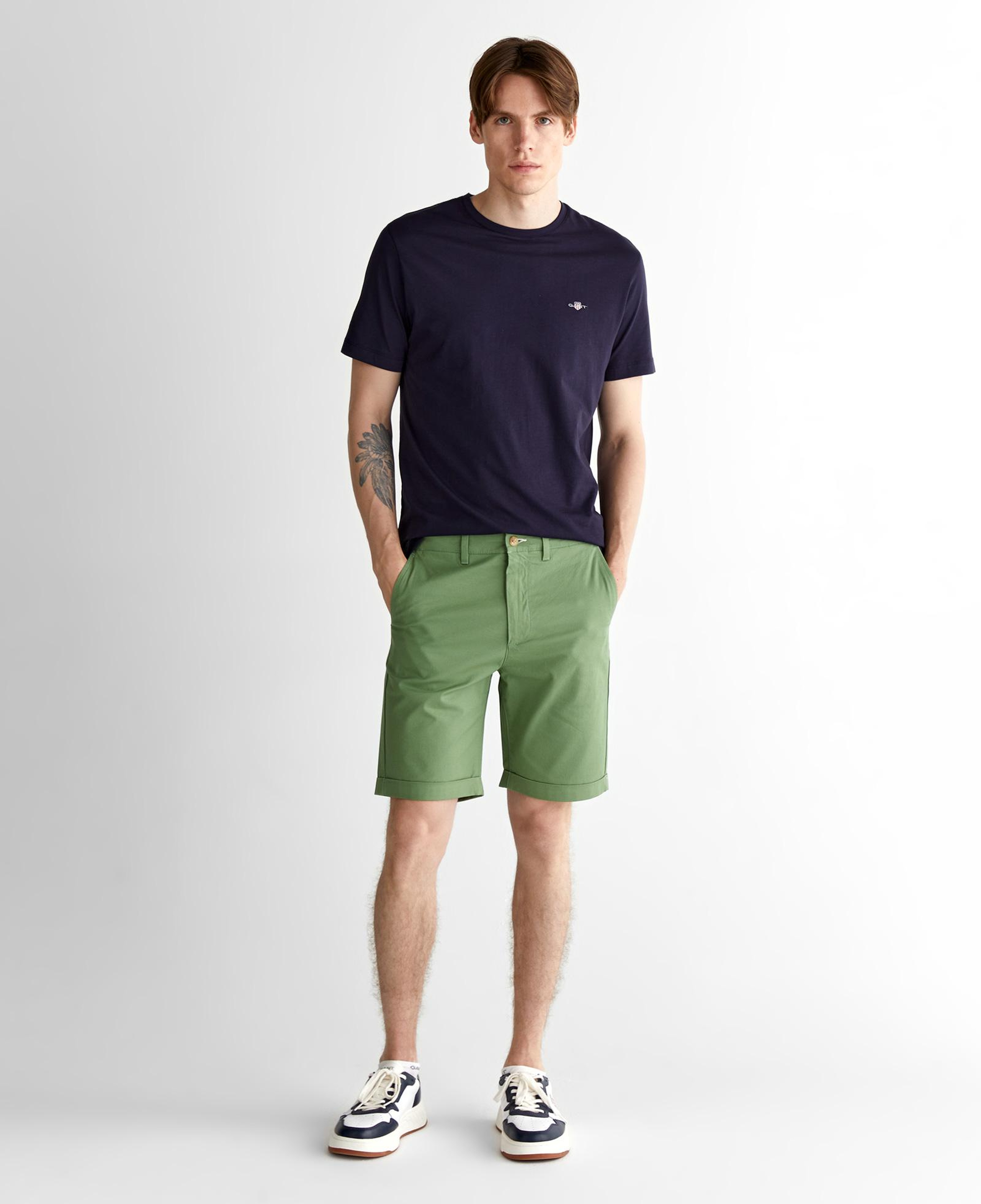 GANT Erkek Lacivert Regular Fit Bisiklet Yaka T-Shirt