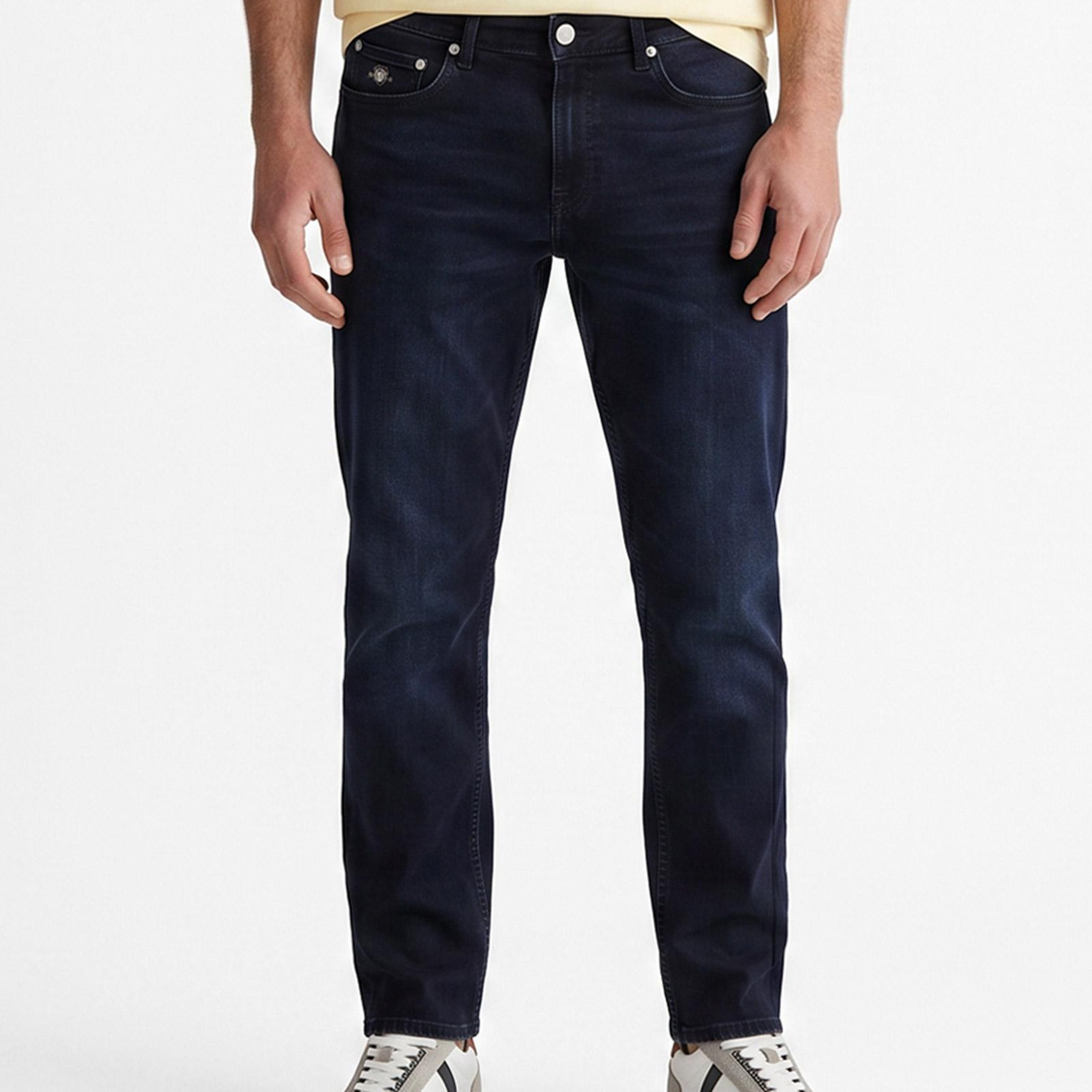 GANT Erkek Lacivert Regular Fit Logolu Jean