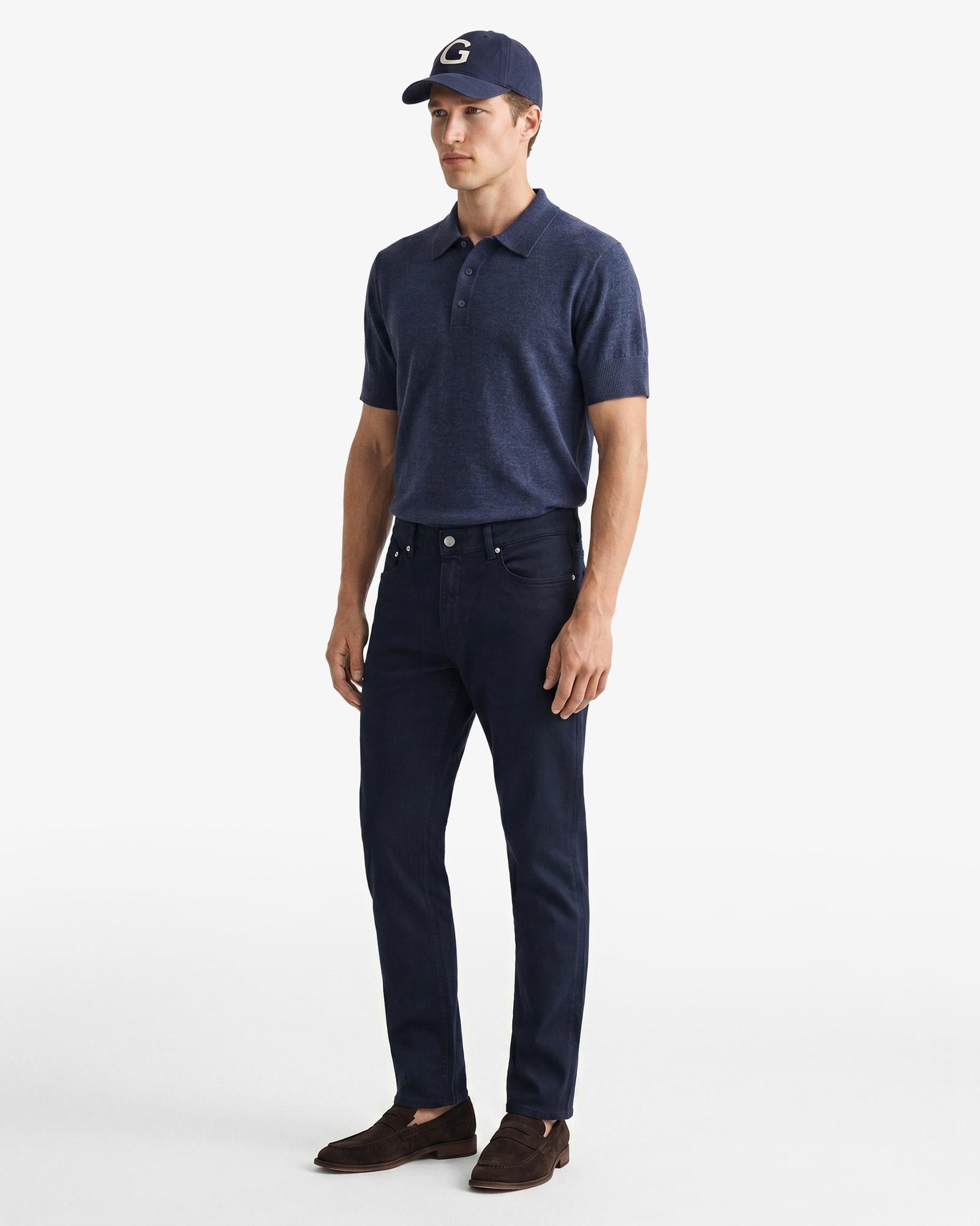GANT Erkek Lacivert Slim Fit Jean