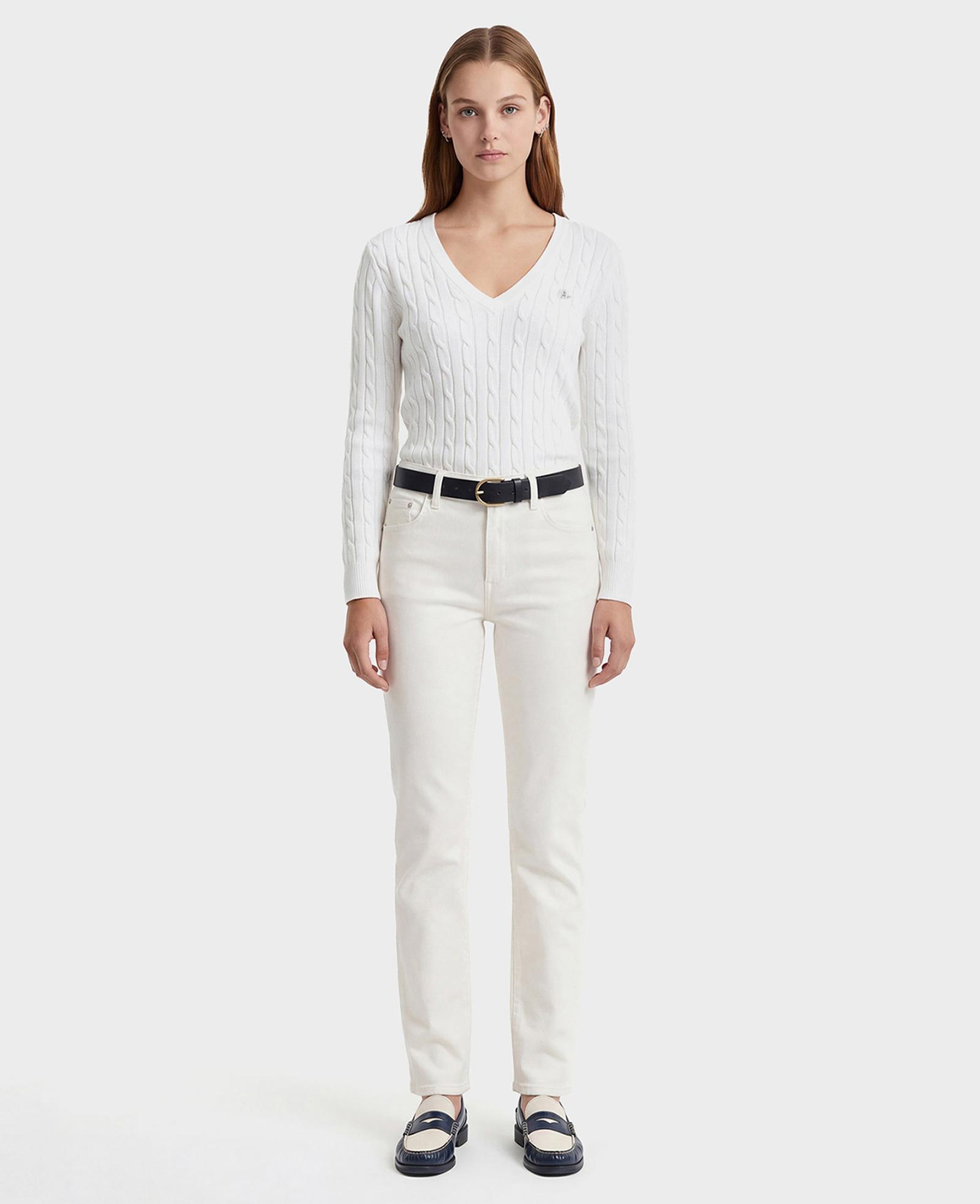 GANT Kadın Beyaz Regular Fit Jean