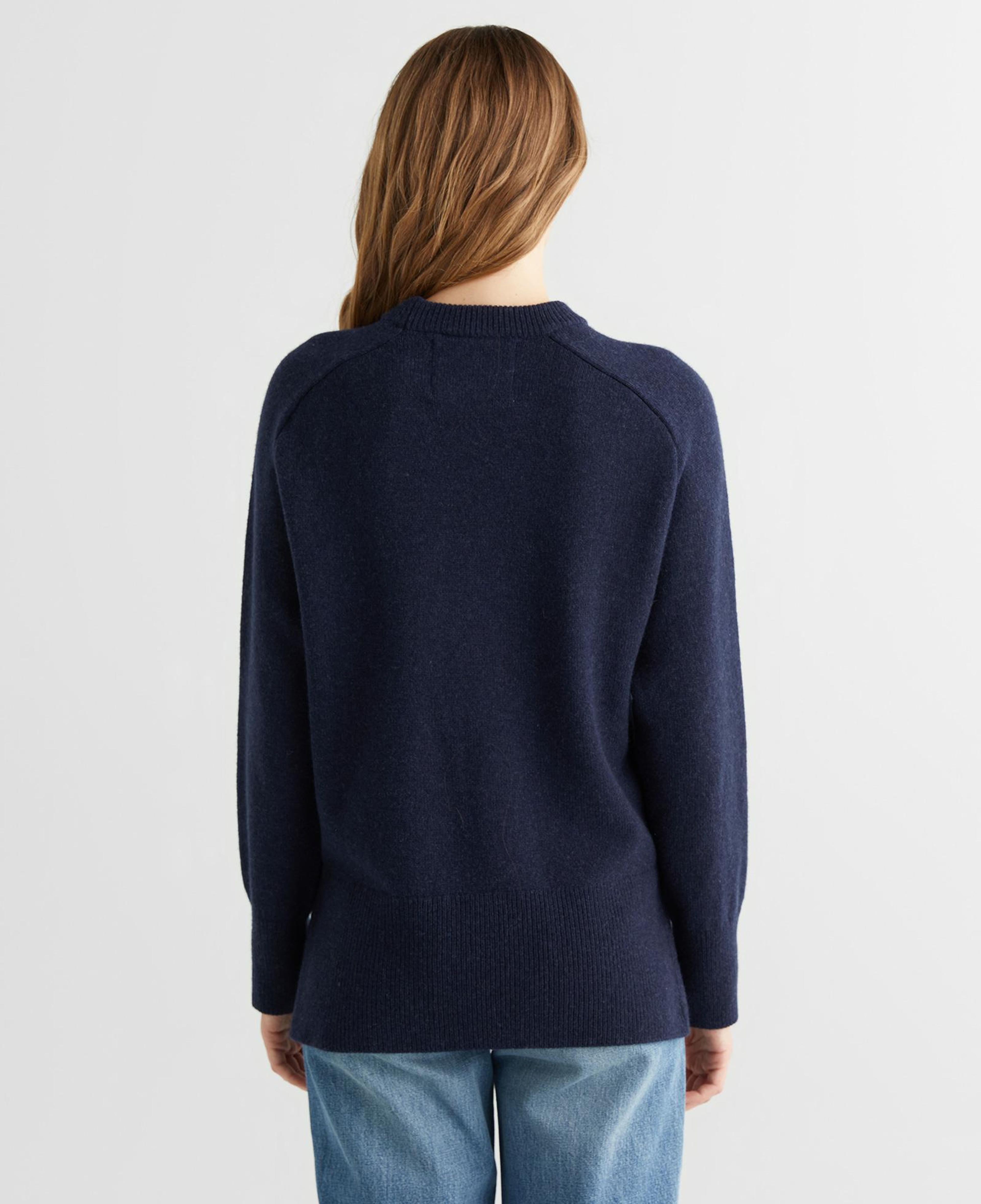 GANT Kadın Lacivert Relaxed Fit Bisiklet Yaka Kazak