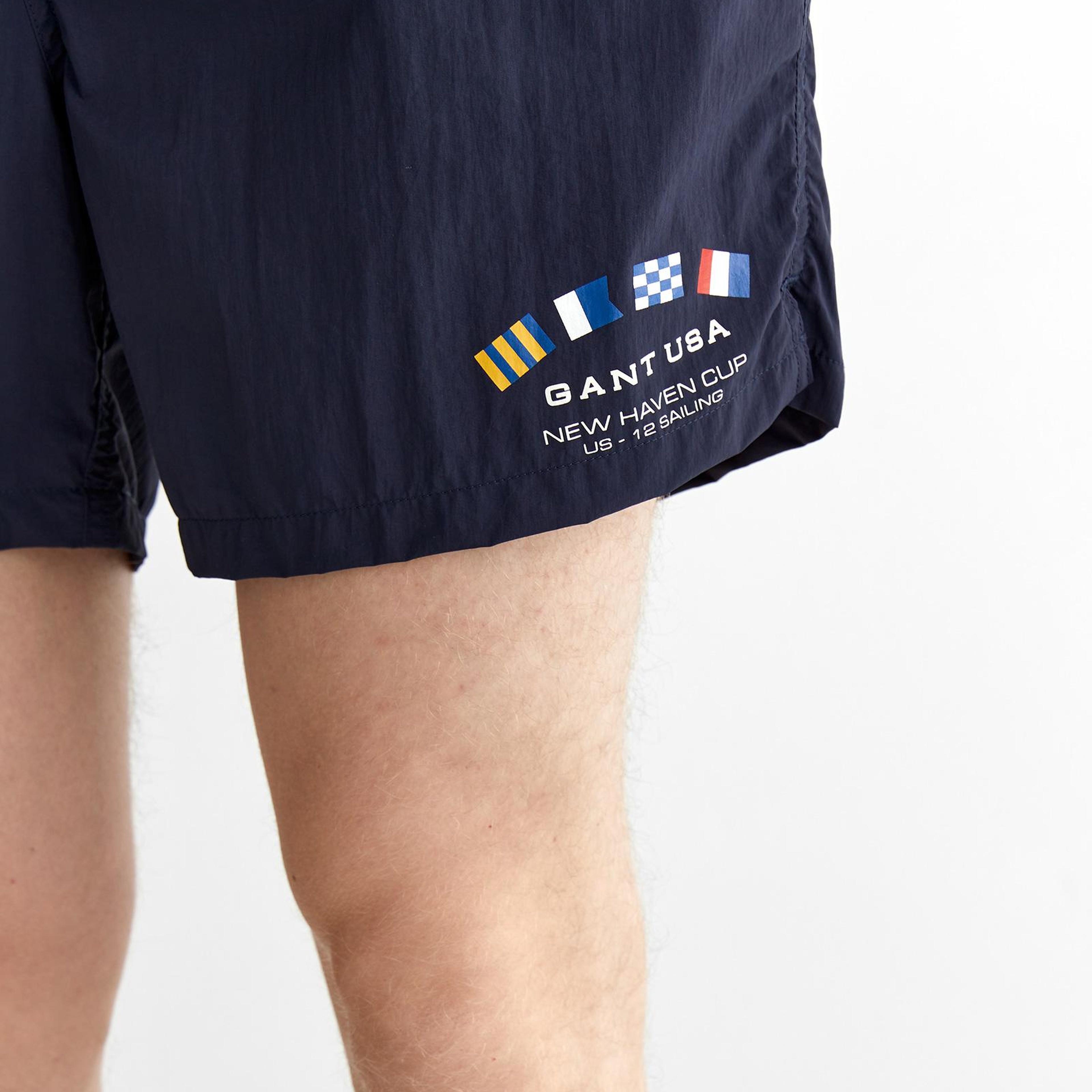 GANT Erkek Lacivert Regular Fit Logolu Deniz Şortu