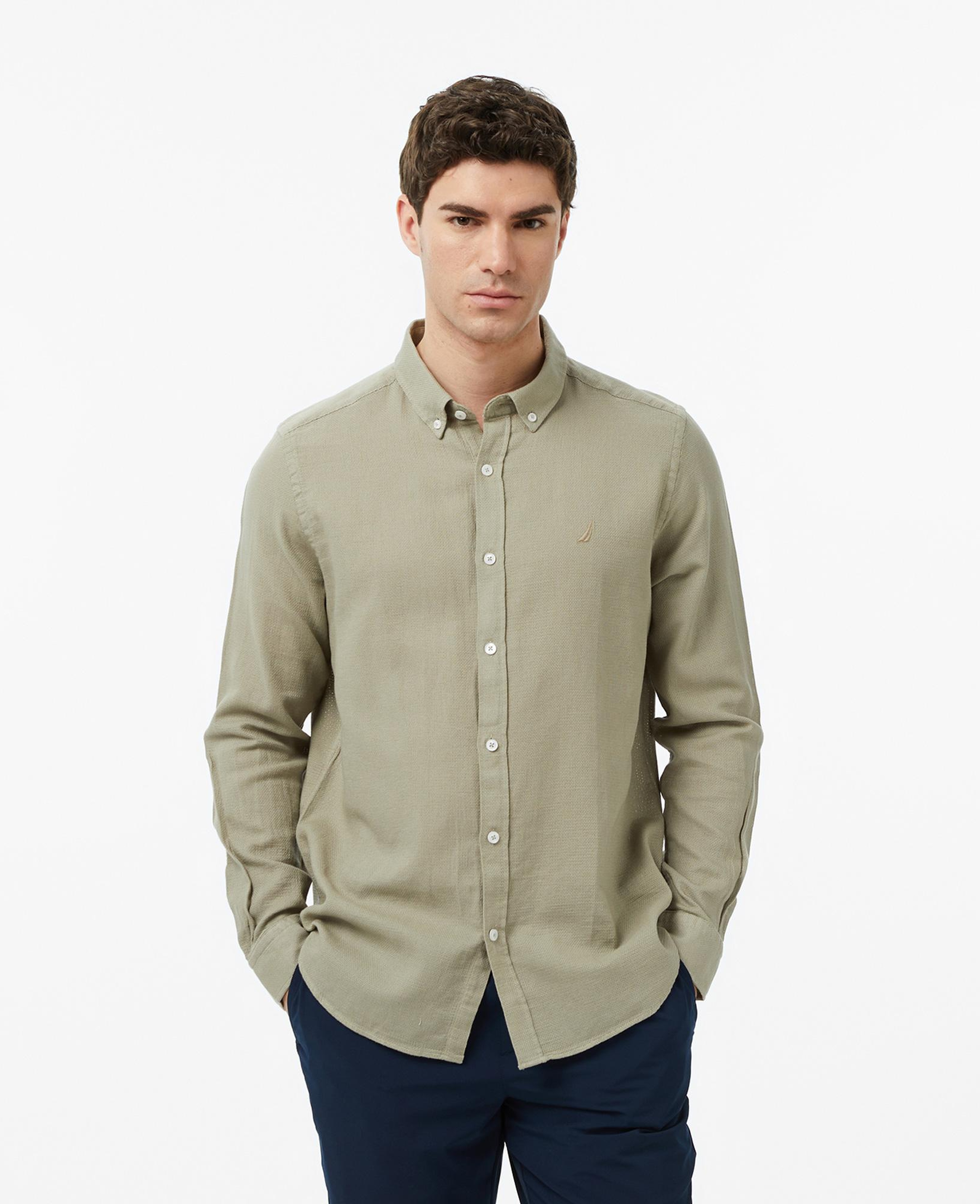 Nautica Erkek Yeşil Regular Fit Gömlek