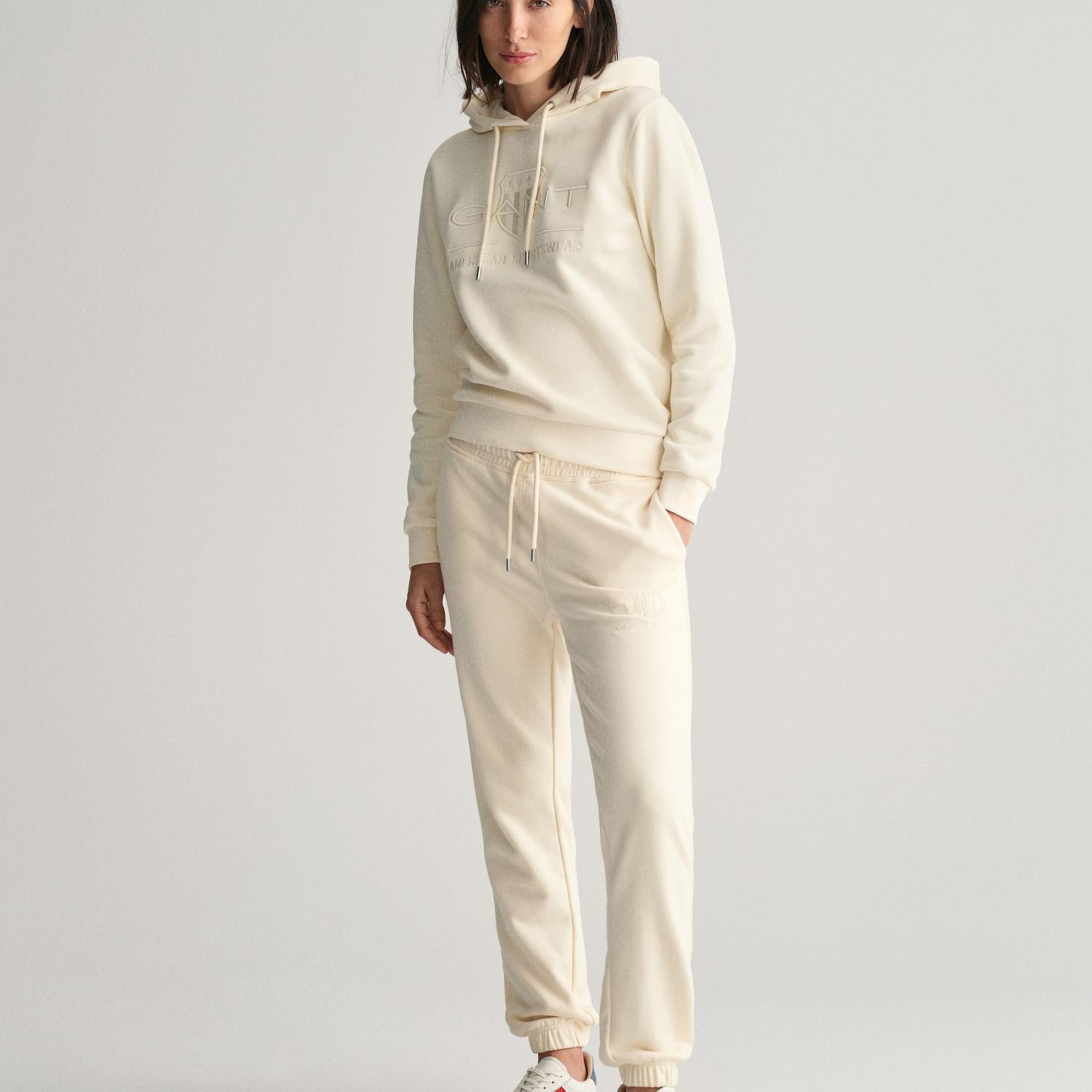 GANT Kadın Beyaz Regular Fit Eşofman Altı
