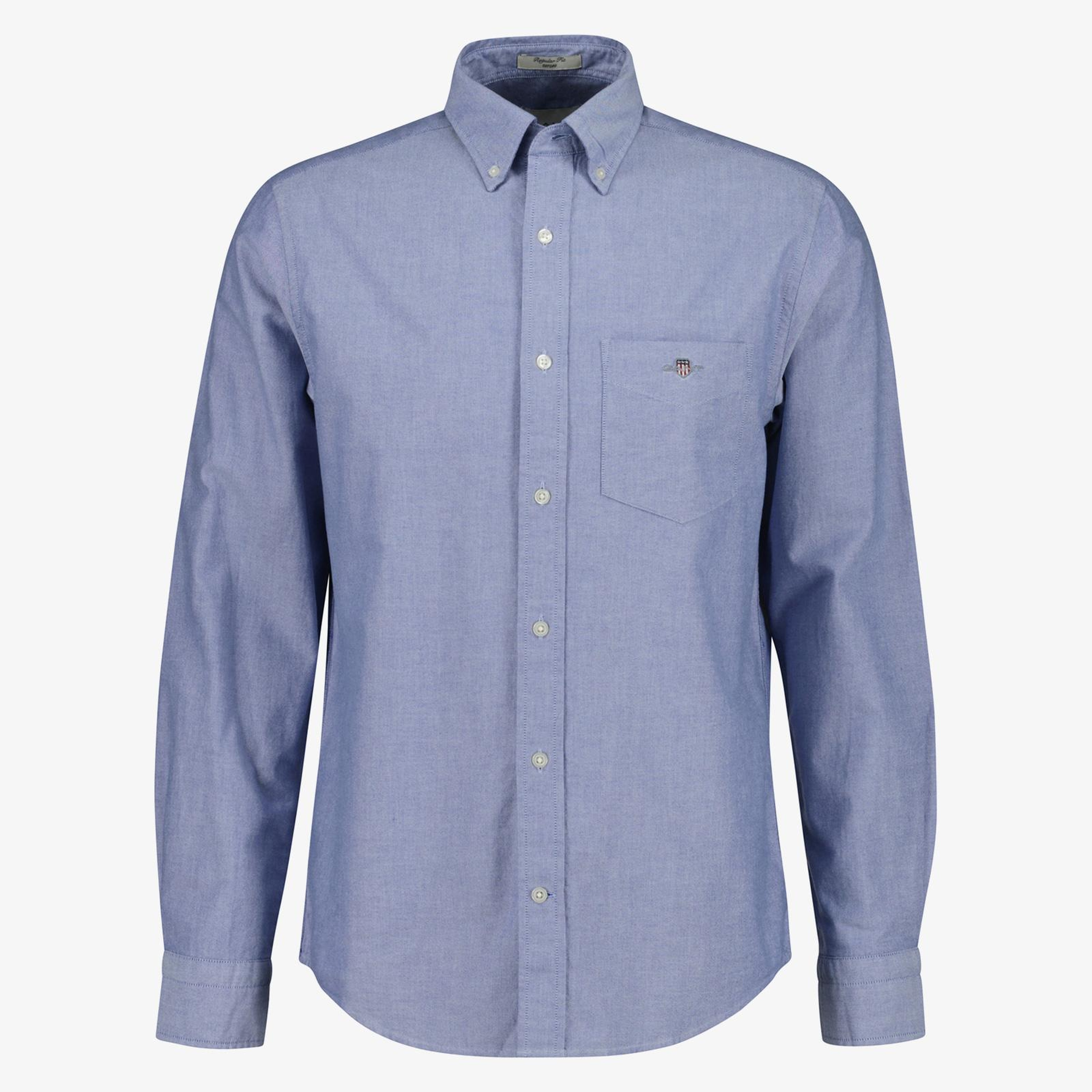 GANT Erkek Mavi Regular Fit Logolu Gömlek