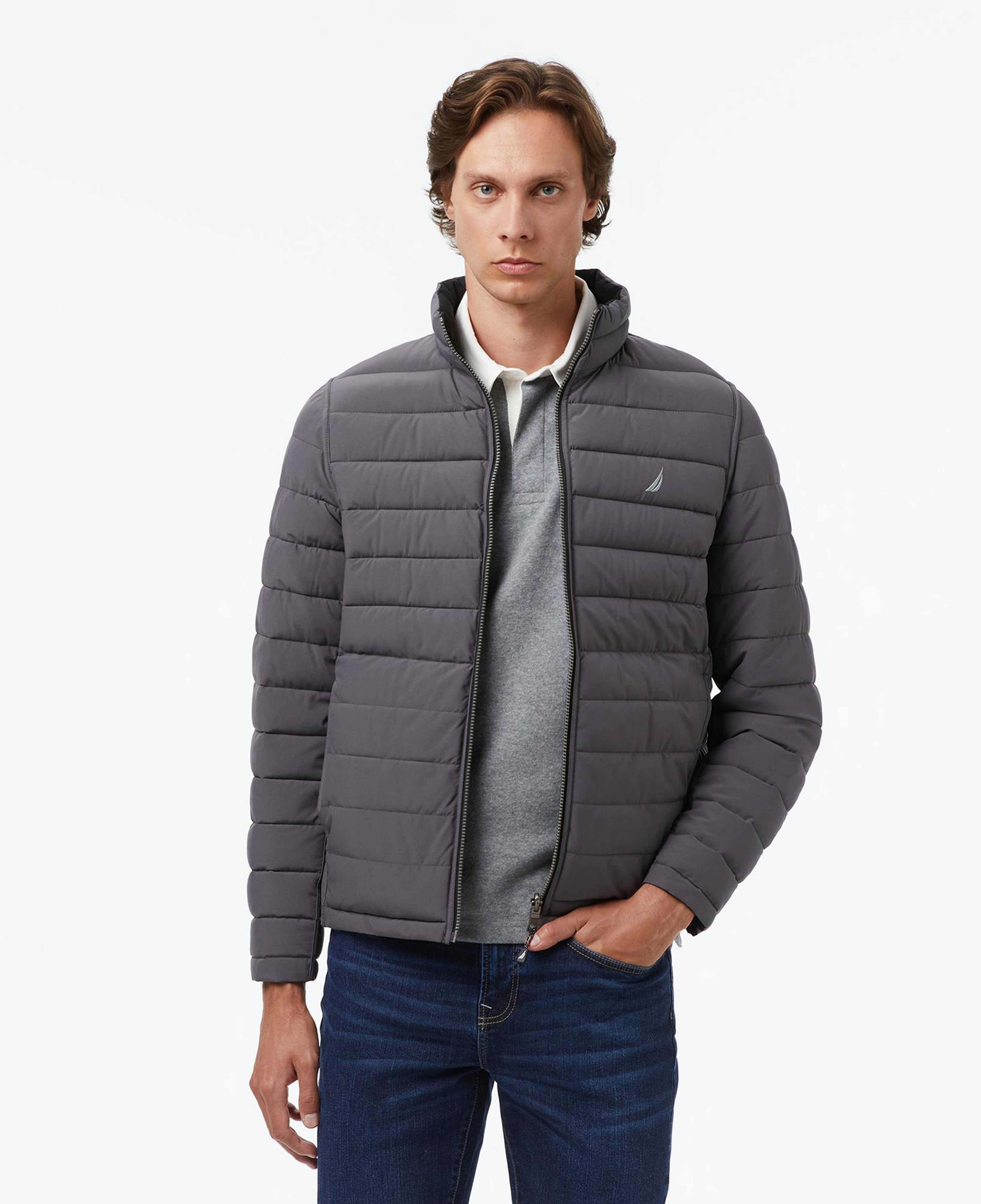 Nautica Erkek Siyah Regular Fit Çift Taraflı Mont